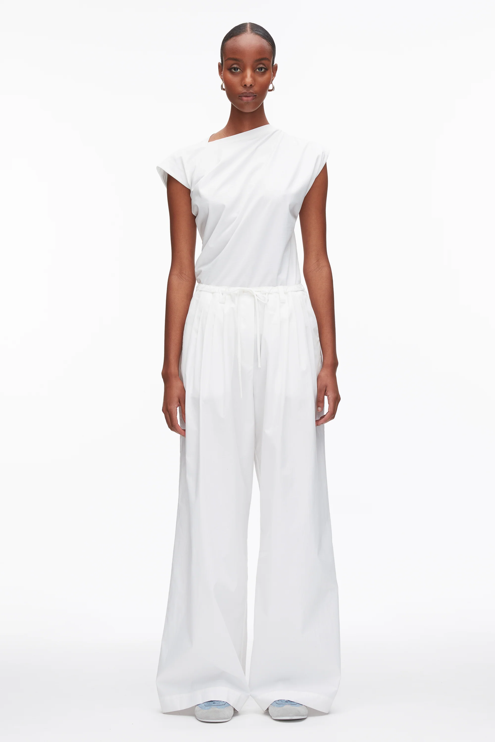 Structured Cotton Pull On Straight Leg Pants - Image 10