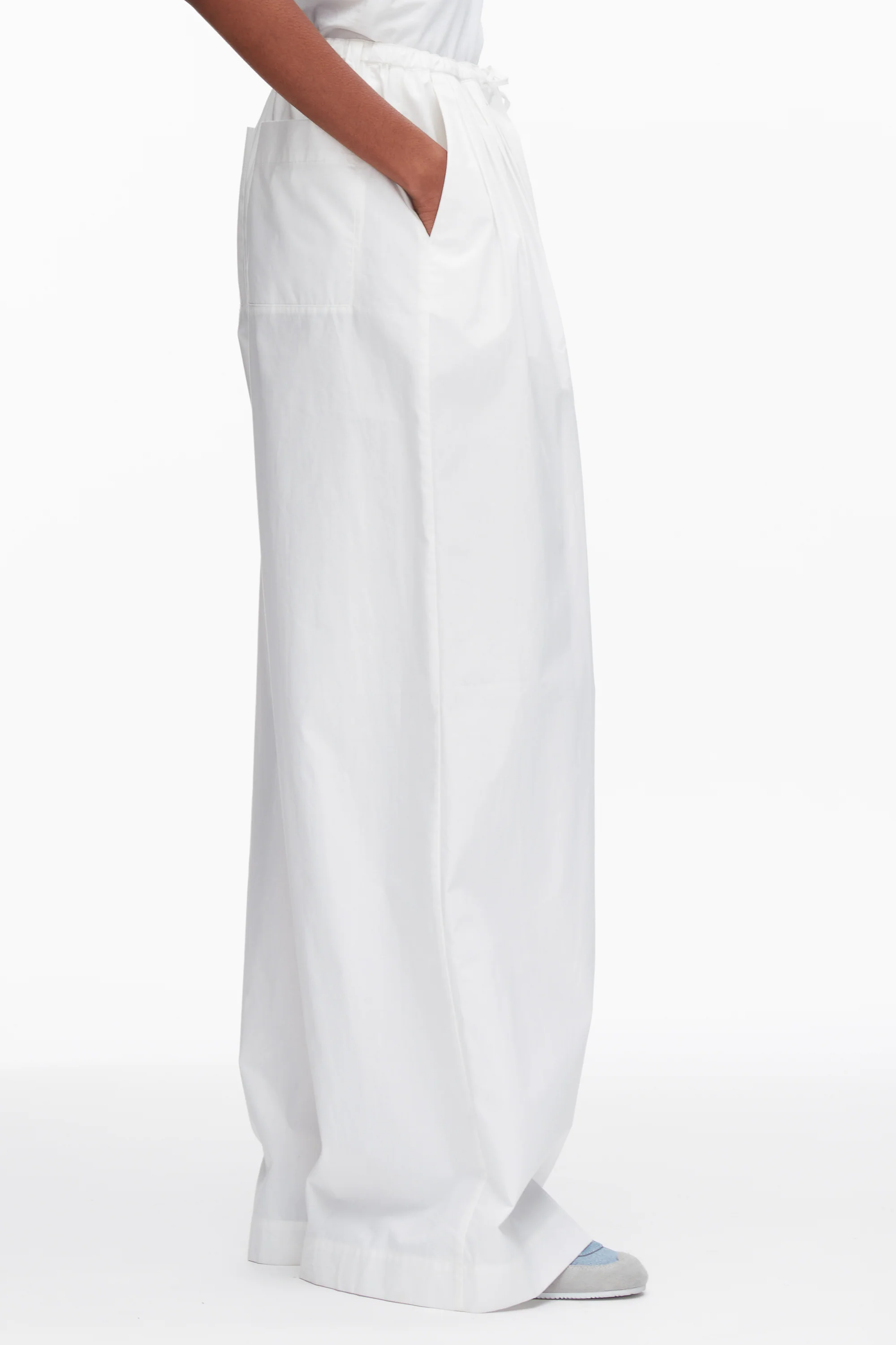 Structured Cotton Pull On Straight Leg Pants - Image 12