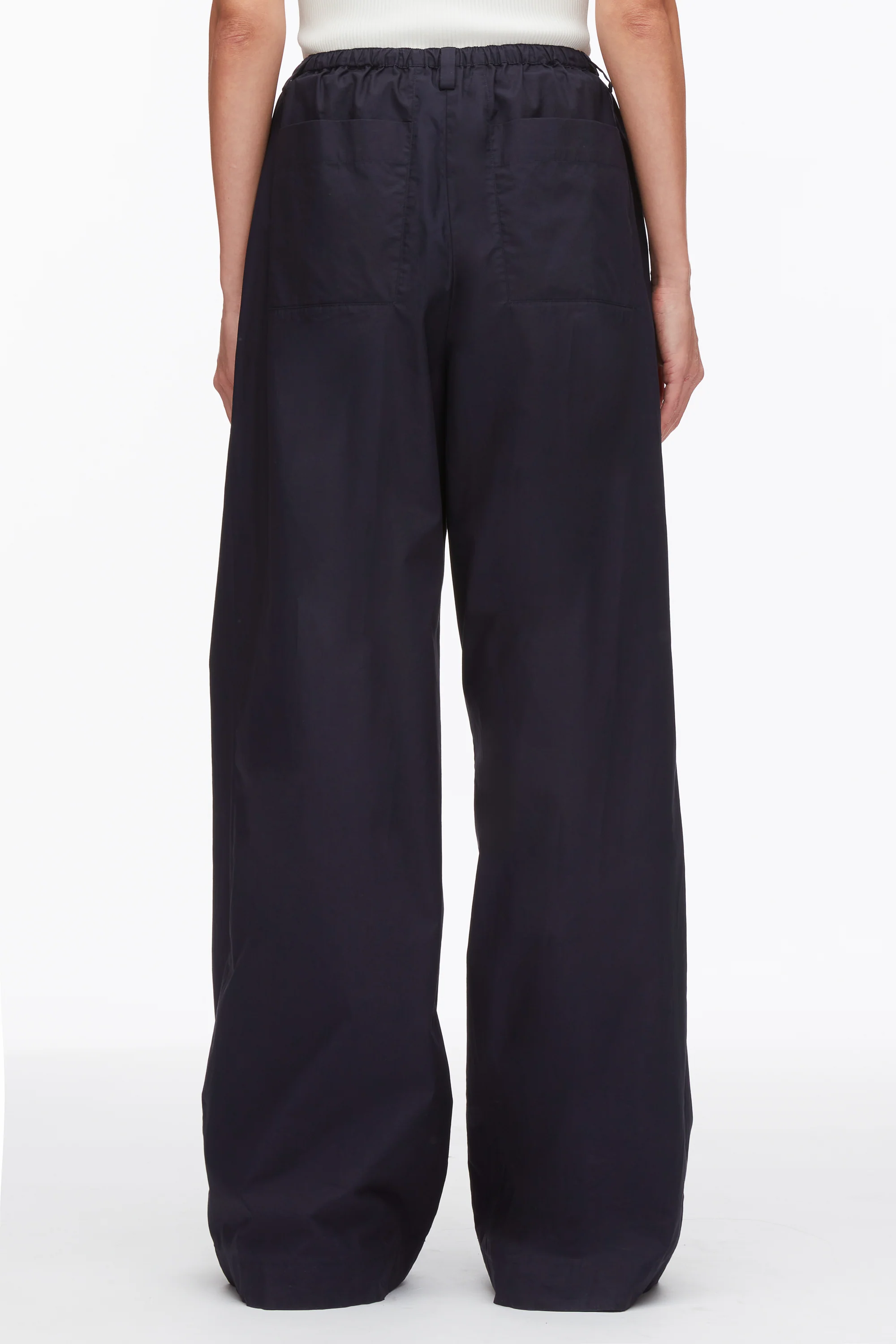 Structured Cotton Pull On Straight Leg Pants - Image 5