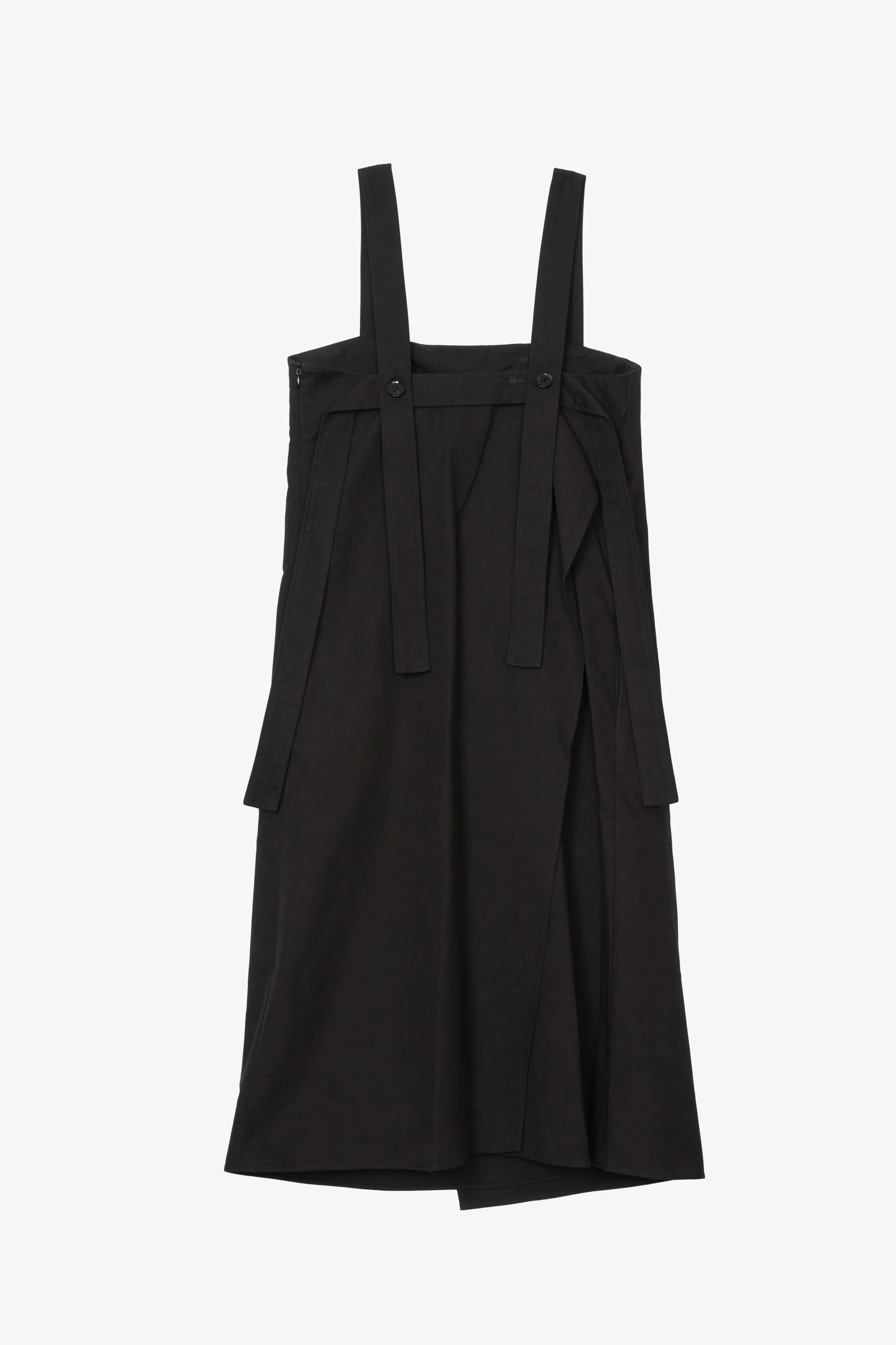 Structured Cotton Wide Strap A-Line Dress - Image 2
