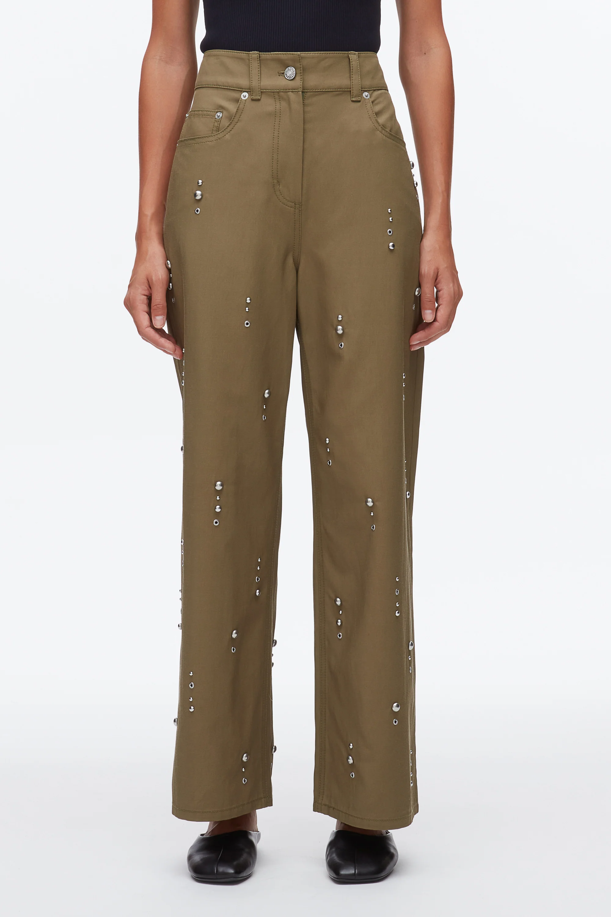 Stud Embellished Wide Leg Pant - Image 10