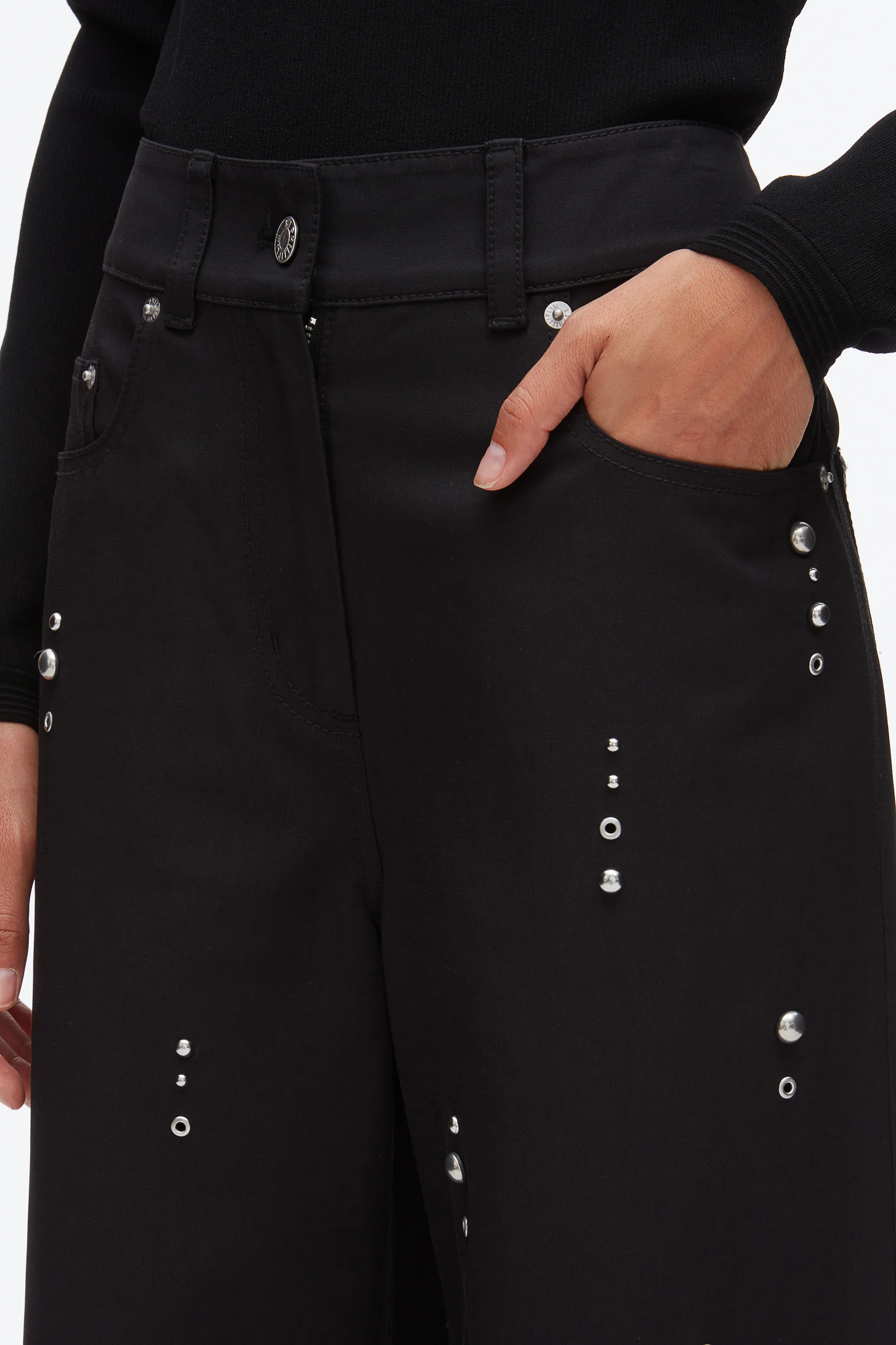Stud Embellished Wide Leg Pant - Image 6
