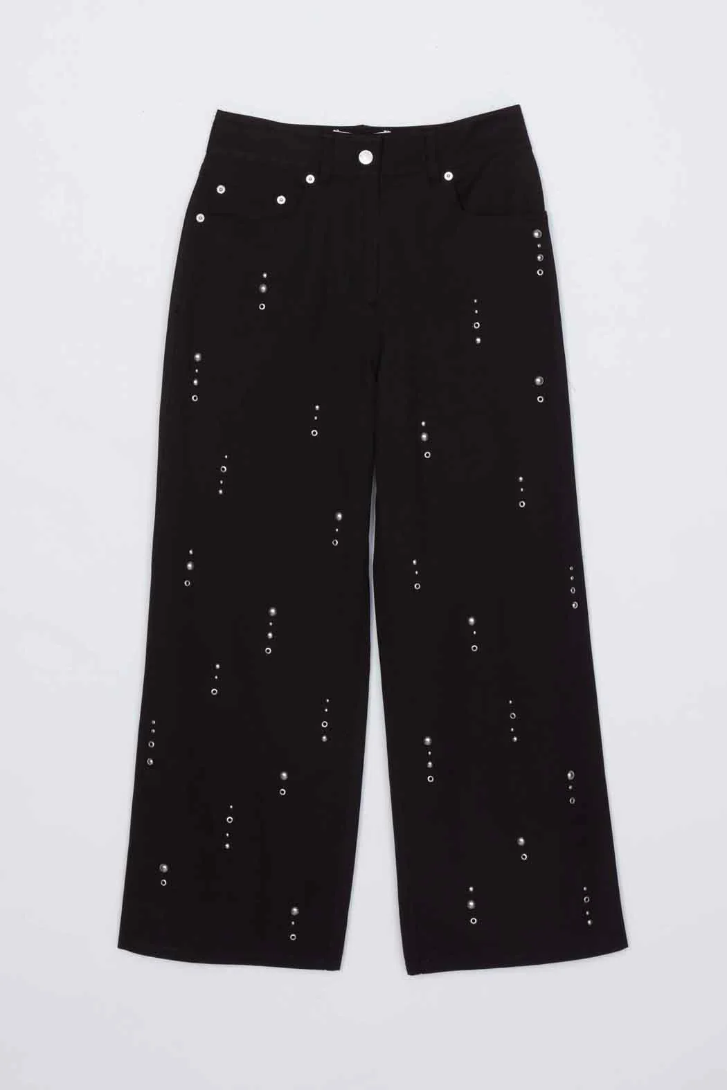 Stud Embellished Wide Leg Pant - Image 7