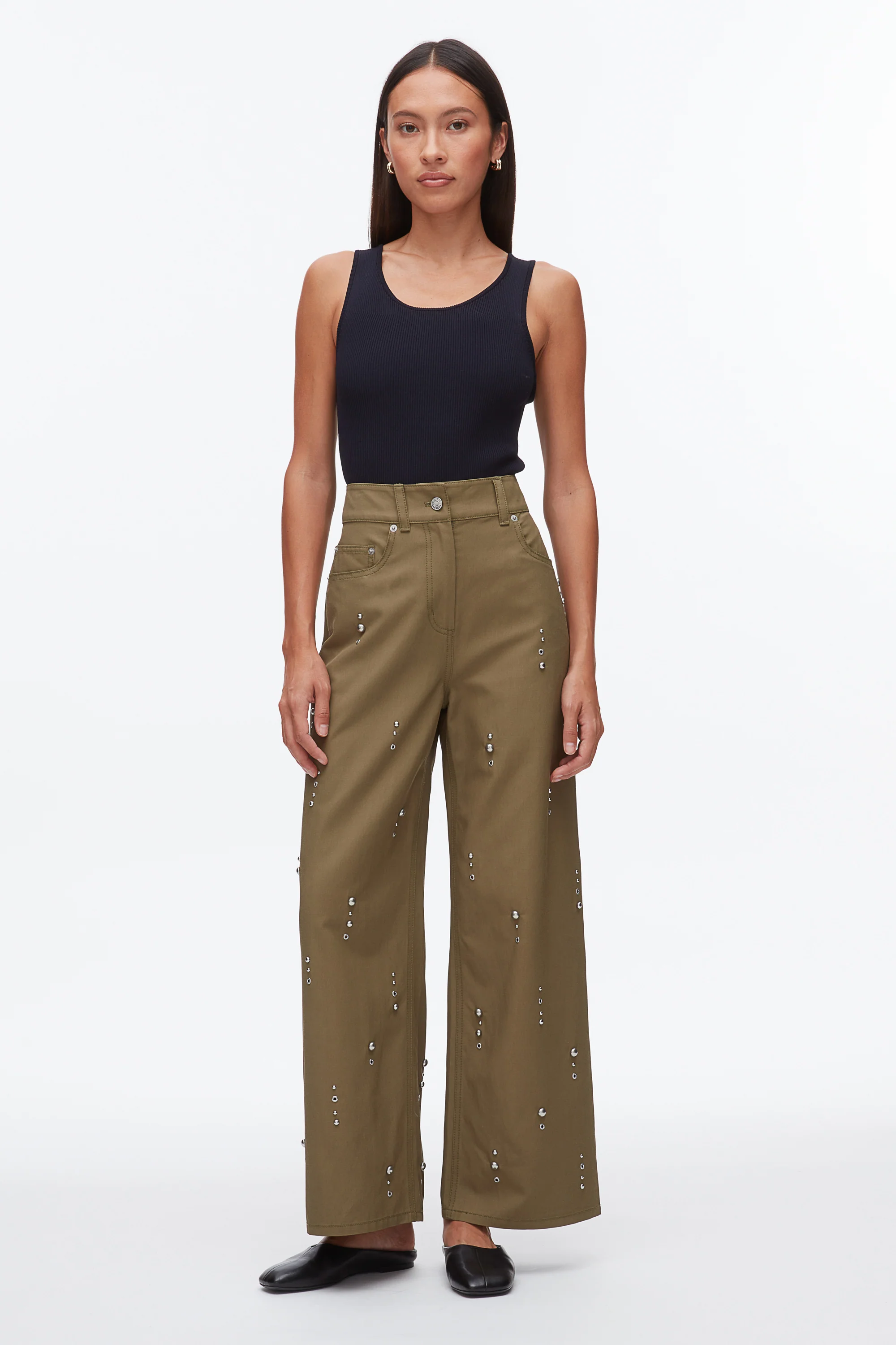 Stud Embellished Wide Leg Pant - Image 8
