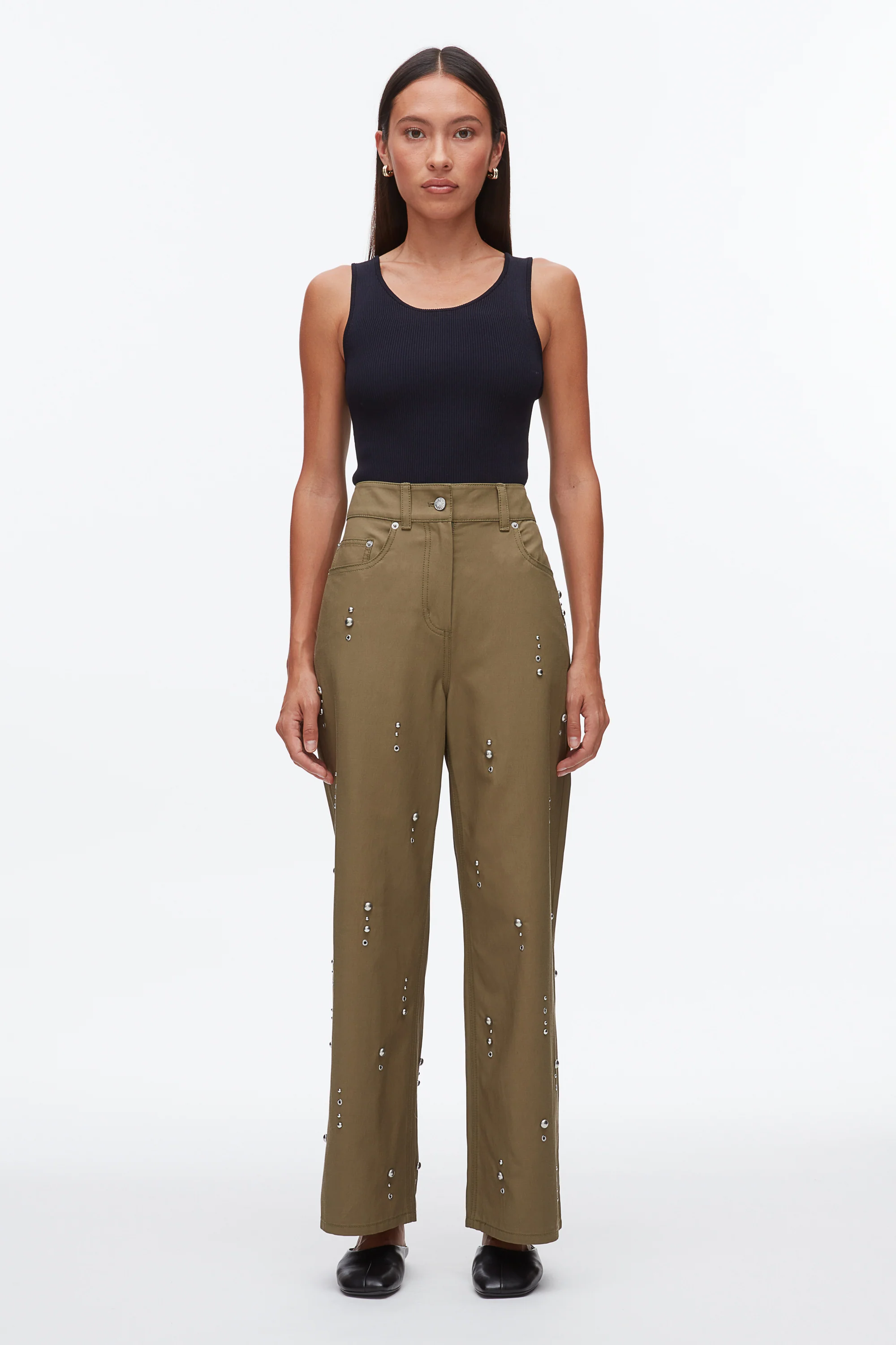 Stud Embellished Wide Leg Pant - Image 9