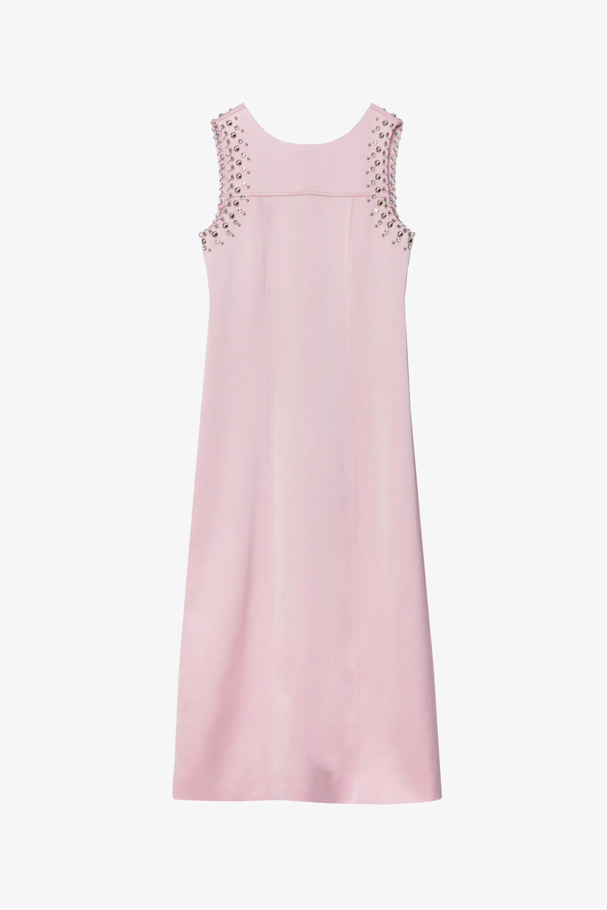 Studded Satin Sleeveless Midi Dress - Image 6