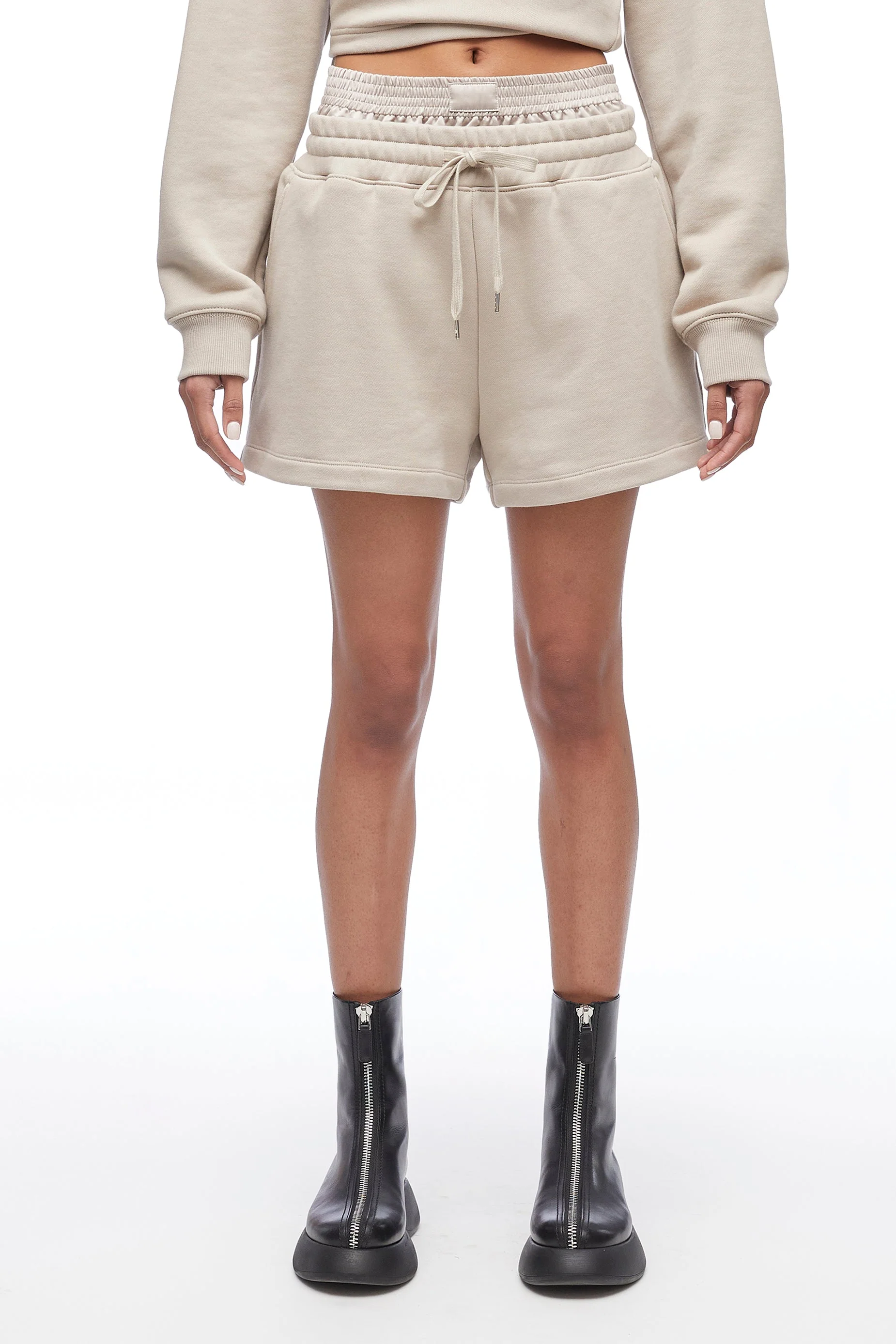 Sweatshort With Satin Boxer Waistand - Image 3