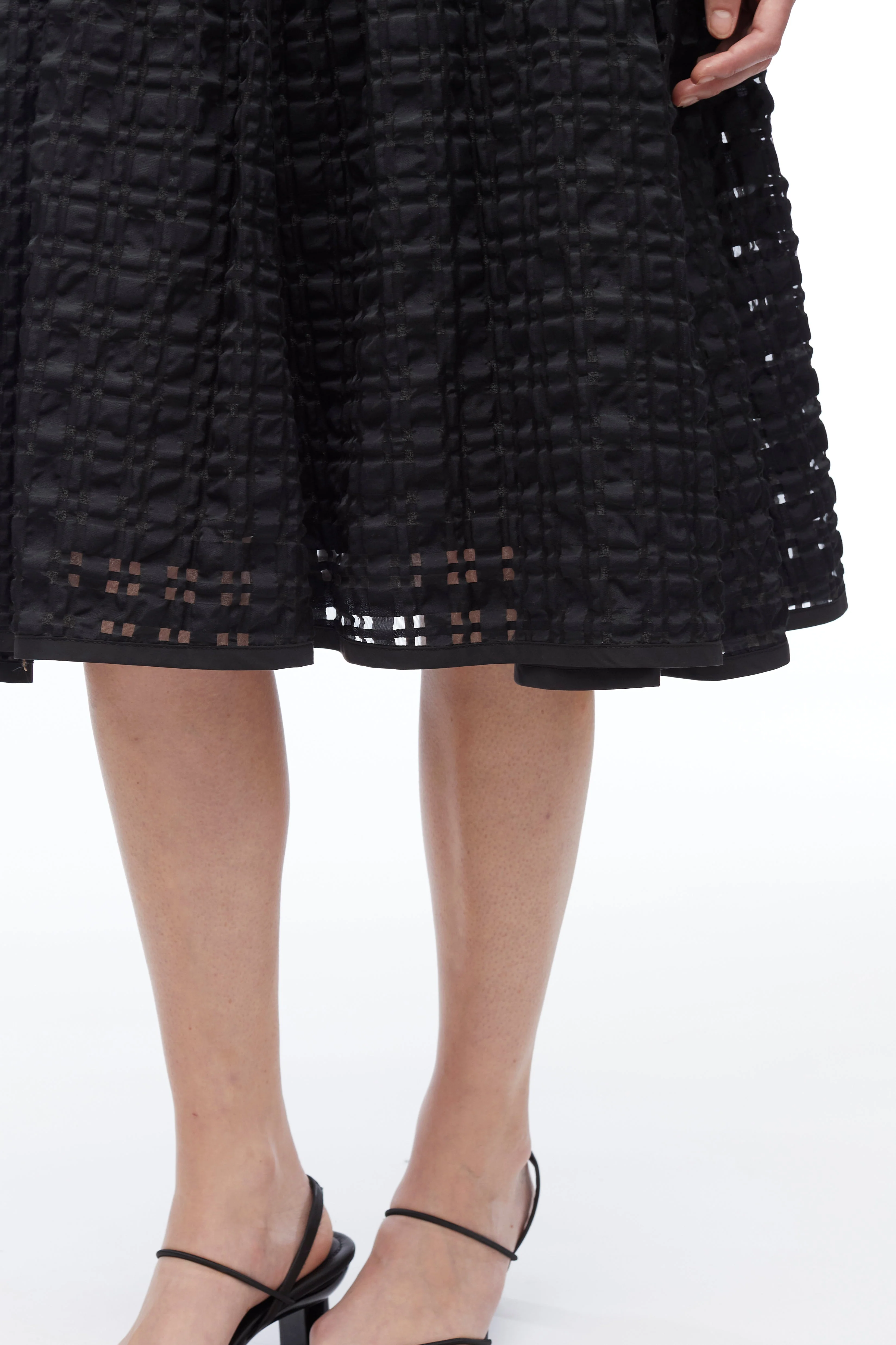 Taffeta Check Midi Skirt - Image 5
