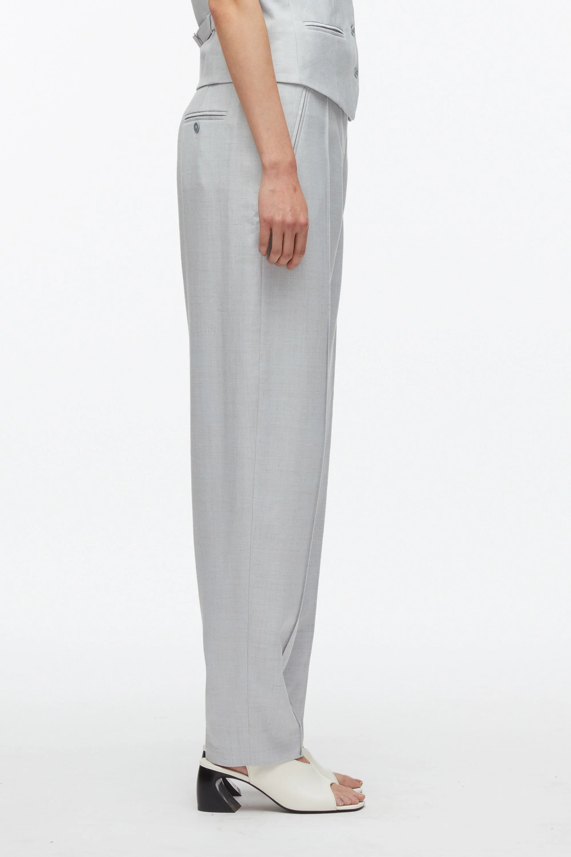 Melange Tapered Trouser - Image 8