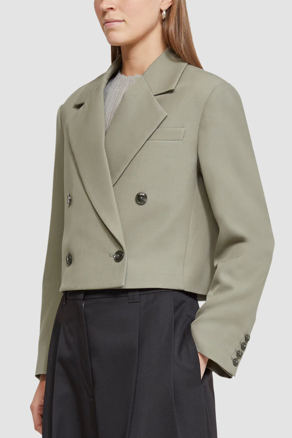 Tailored Cropped Jacket - Image 2