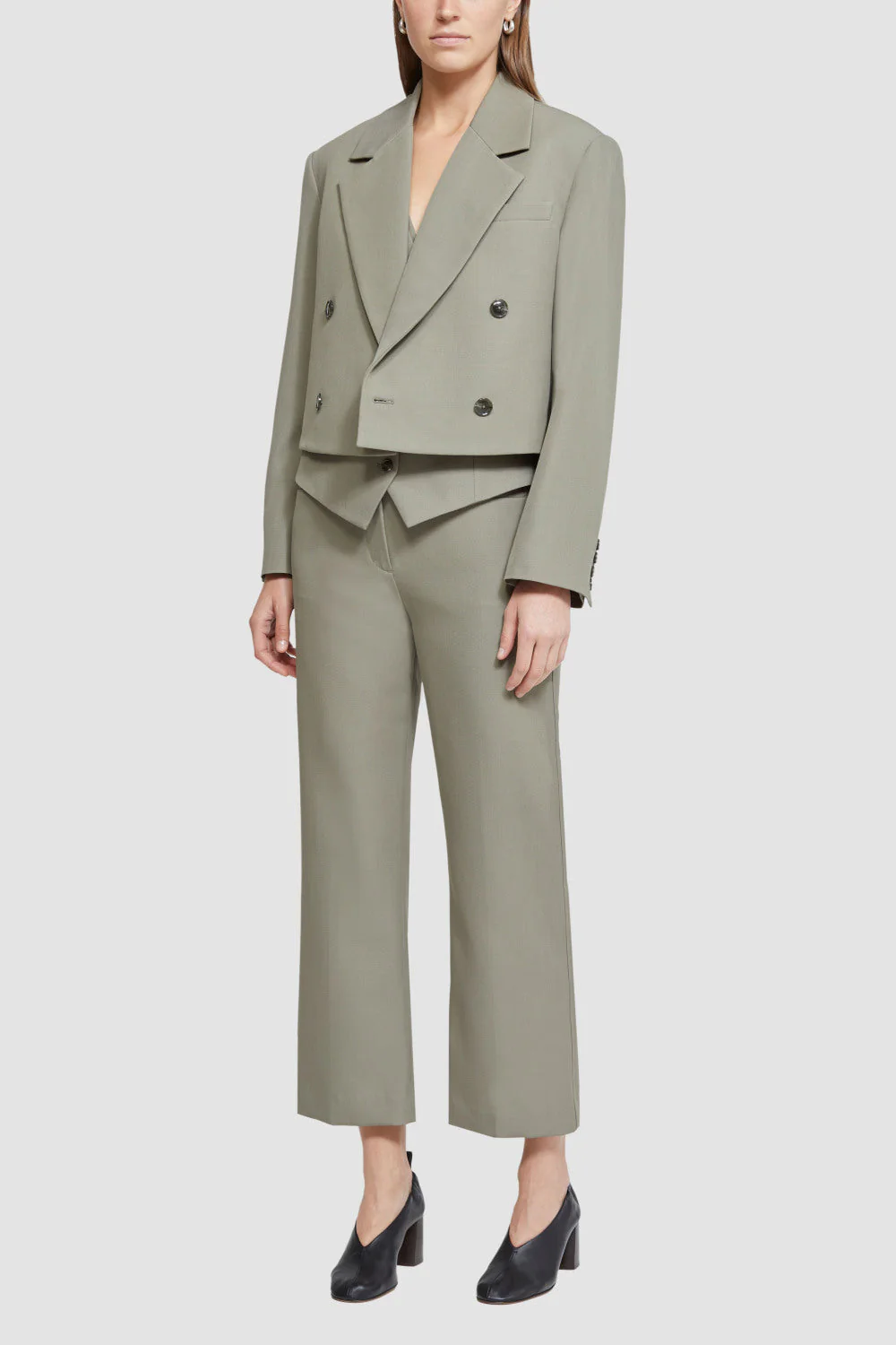 Tailored Cropped Kick Flare Trouser