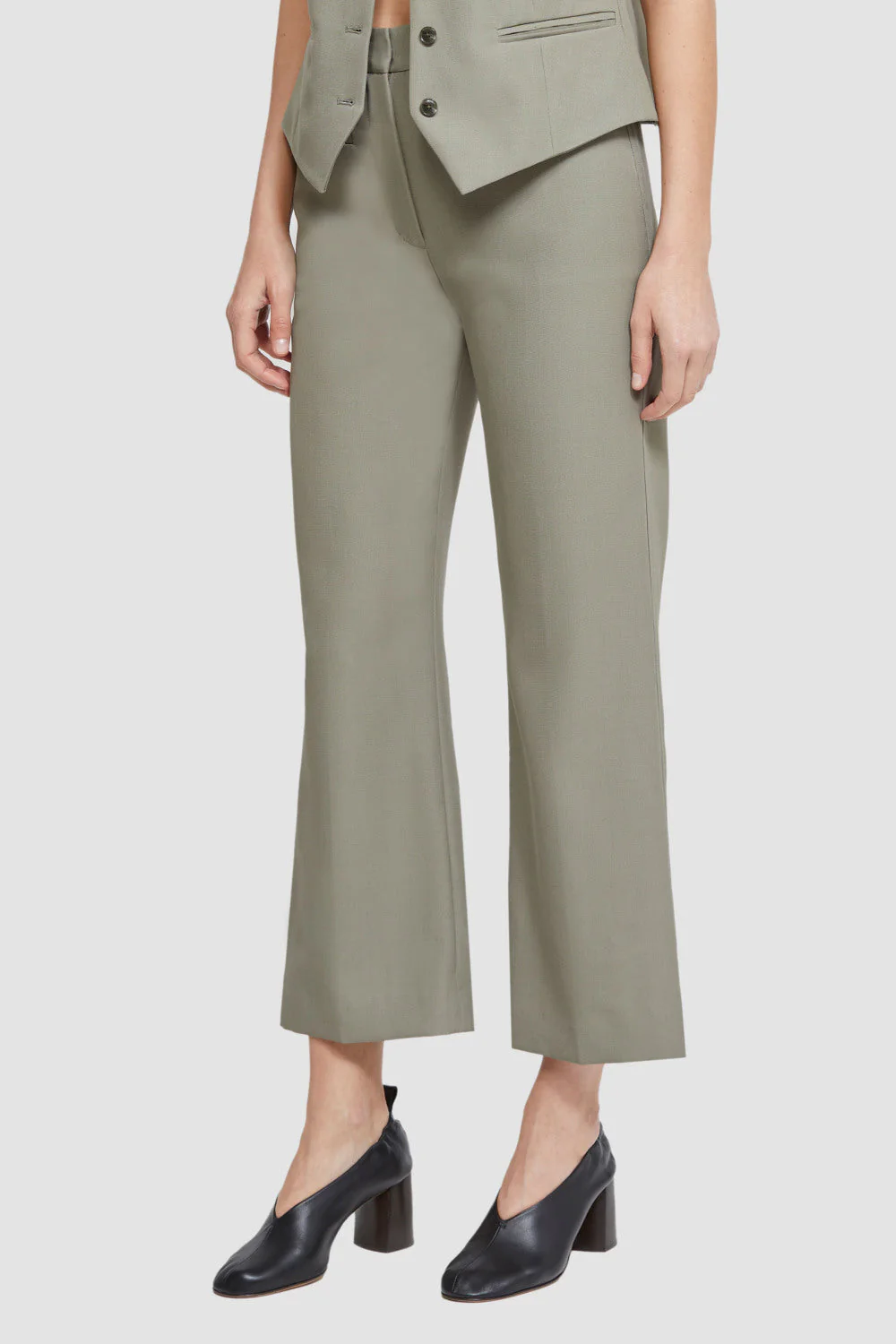 Tailored Cropped Kick Flare Trouser - Image 2