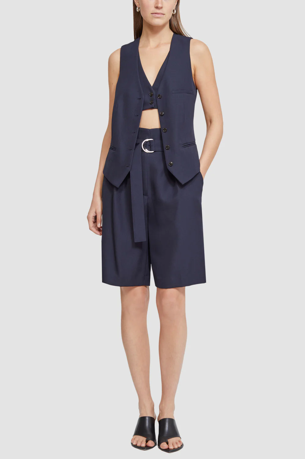Tailored Paperbag Waist Shorts - Image 2