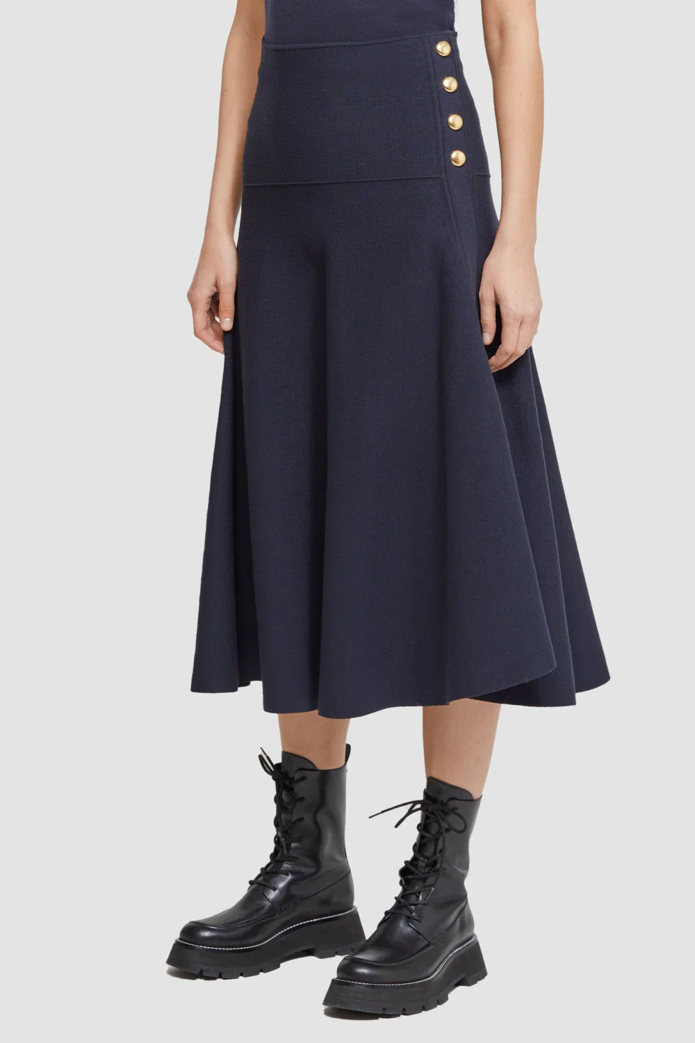 Tech Milano Flare Skirt with Side Plackets - Image 4