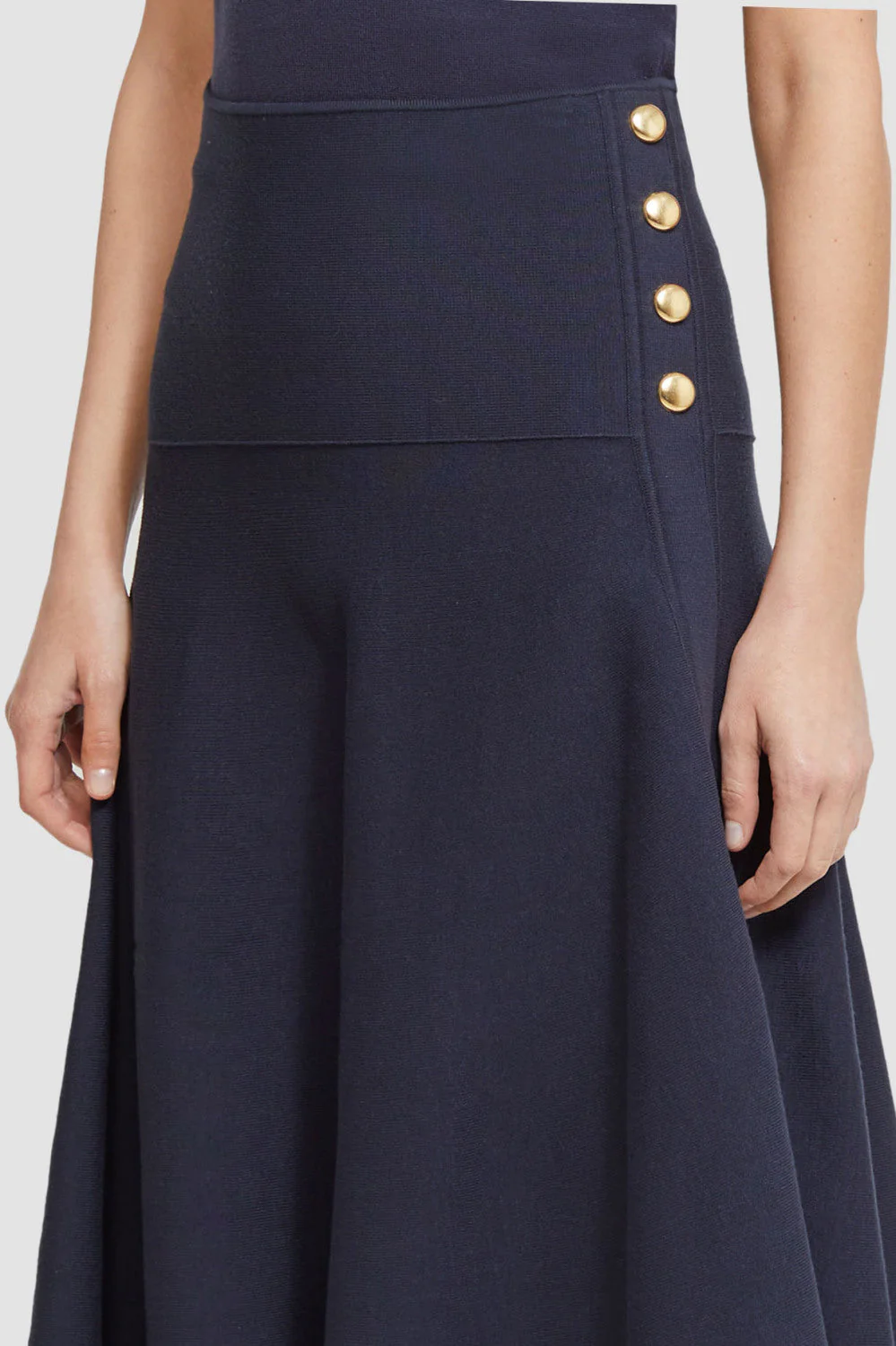 Tech Milano Flare Skirt with Side Plackets - Image 6