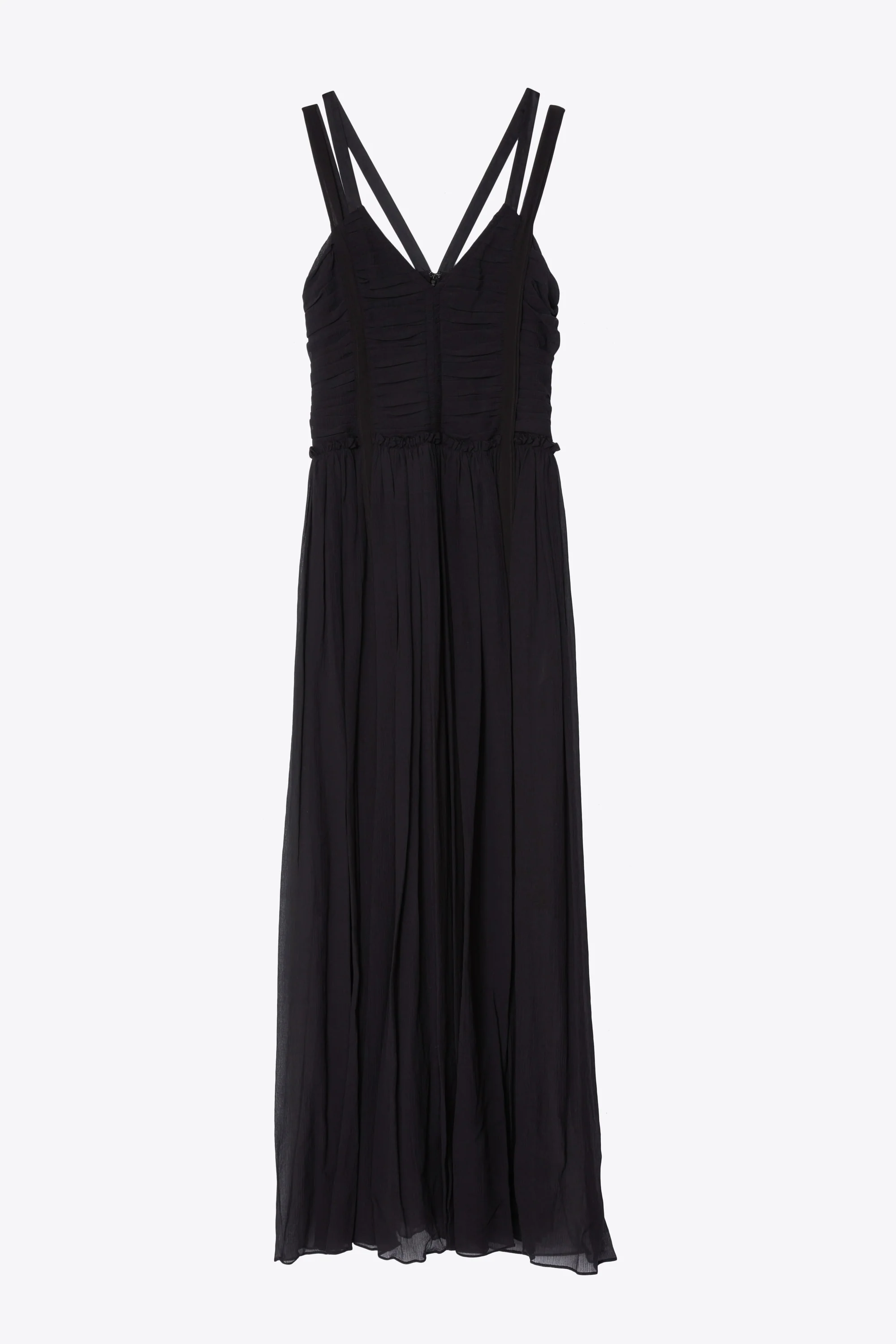 Ruched Chiffon Gown
