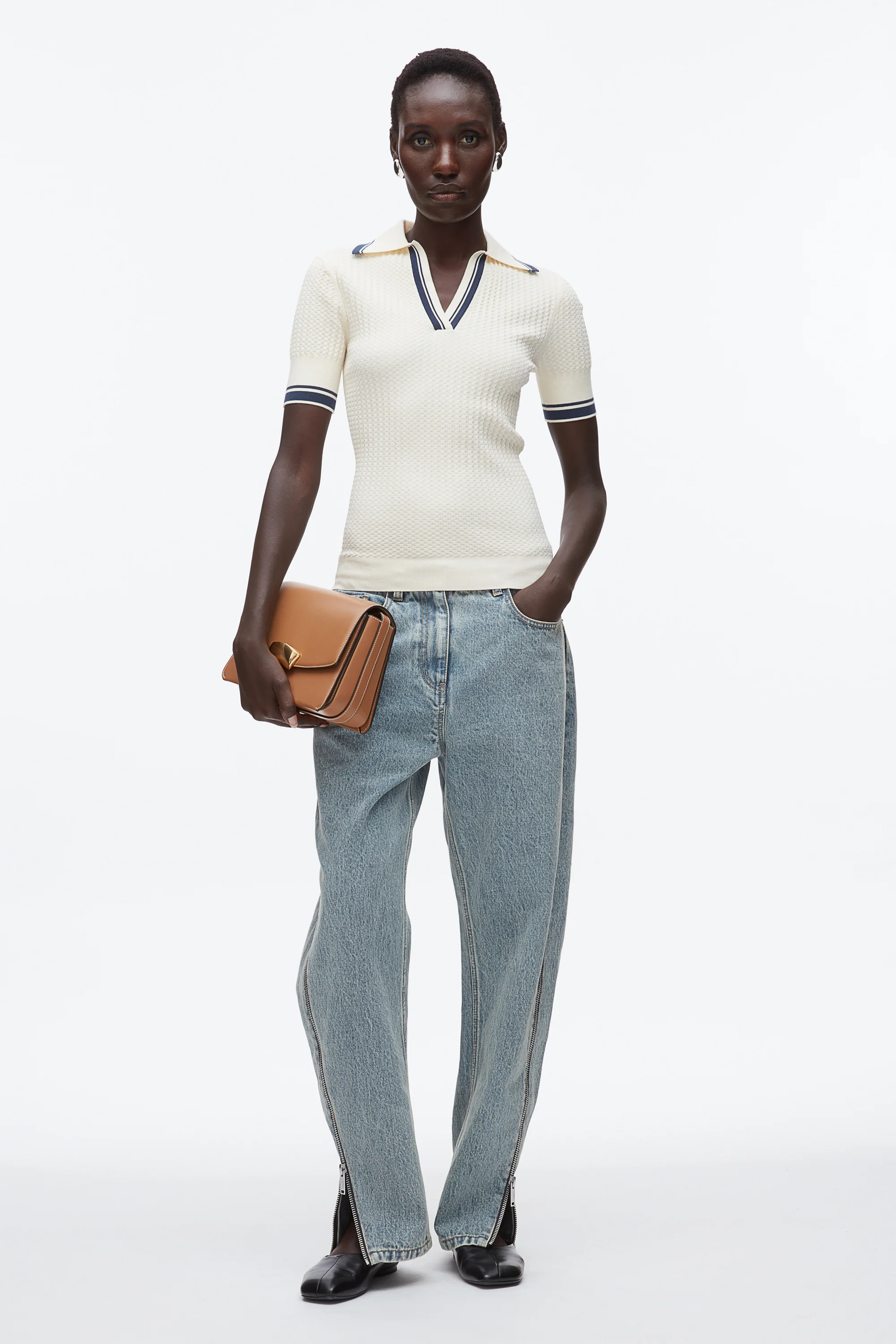 Textured Rib Fitted Polo