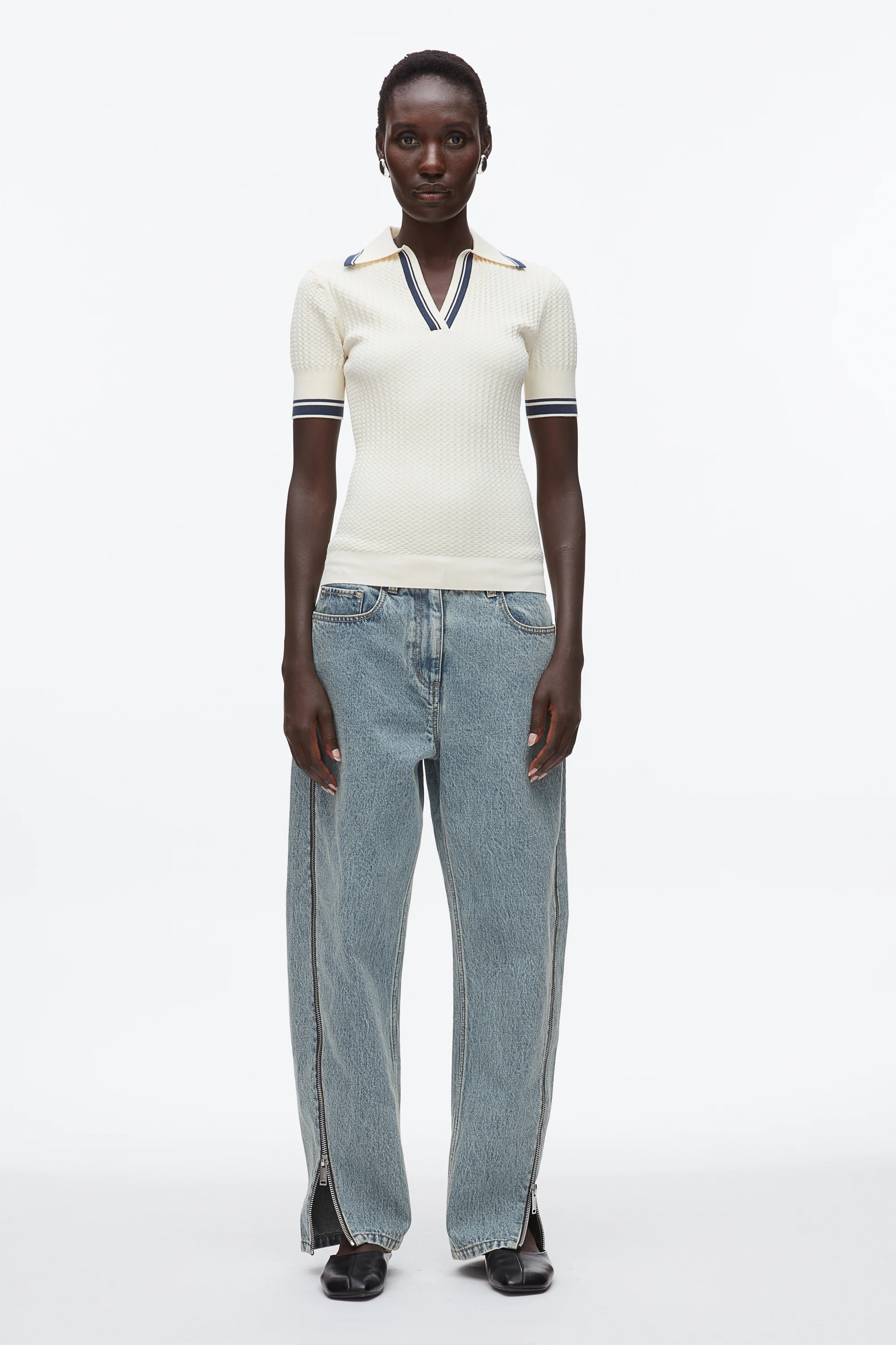 Textured Rib Fitted Polo - Image 2