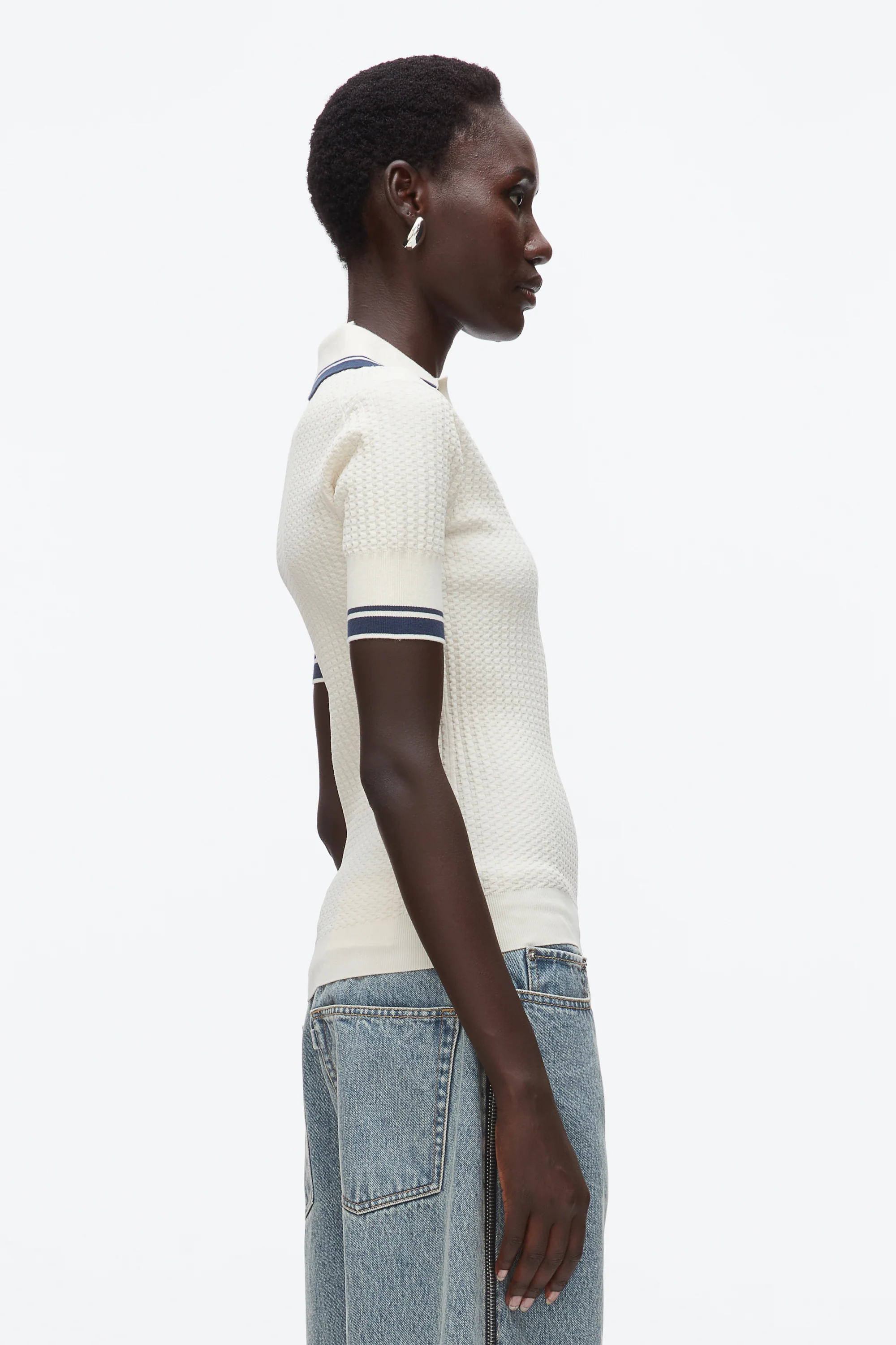 Textured Rib Fitted Polo - Image 4