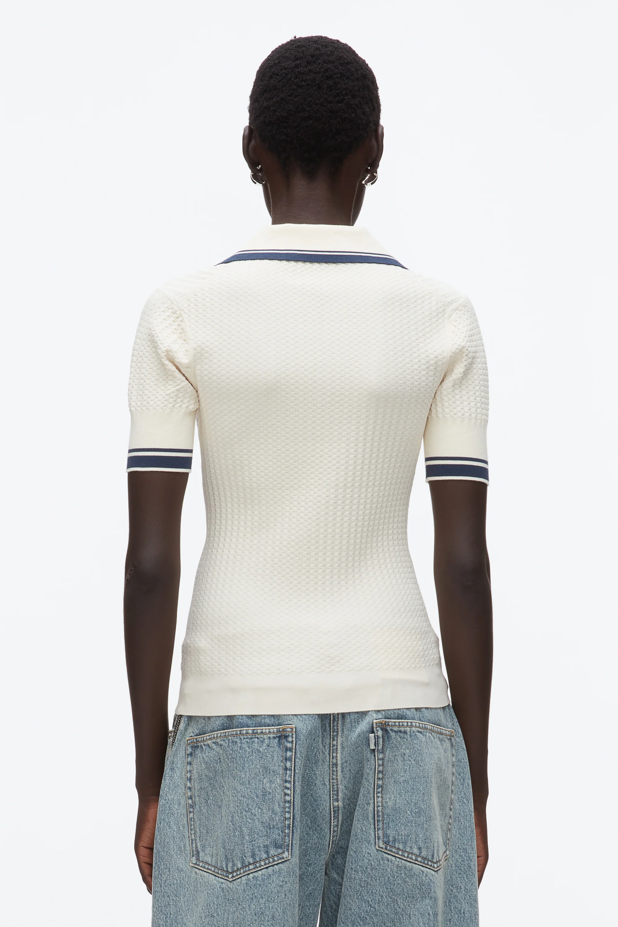 Textured Rib Fitted Polo - Image 5