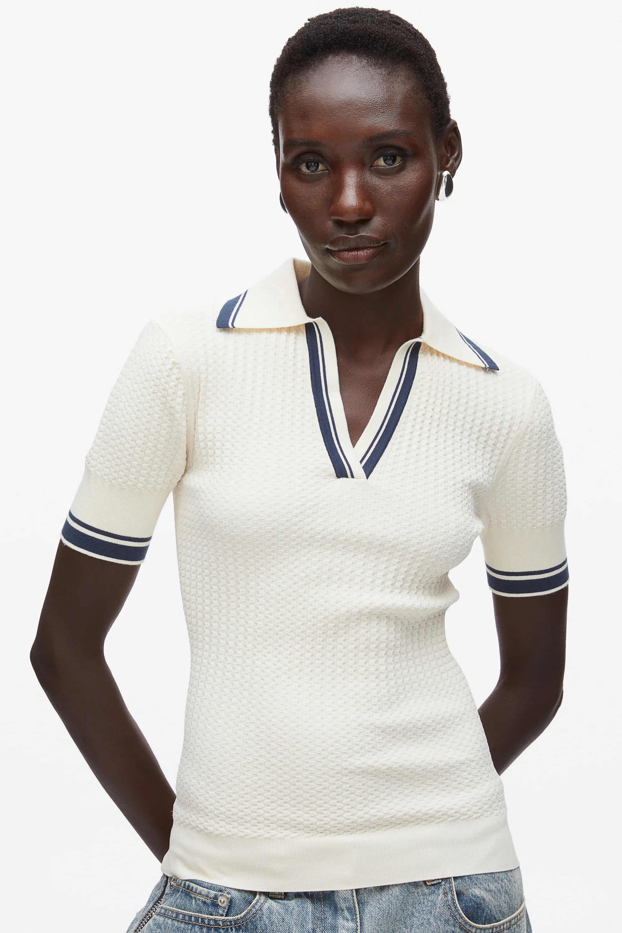 Textured Rib Fitted Polo - Image 6