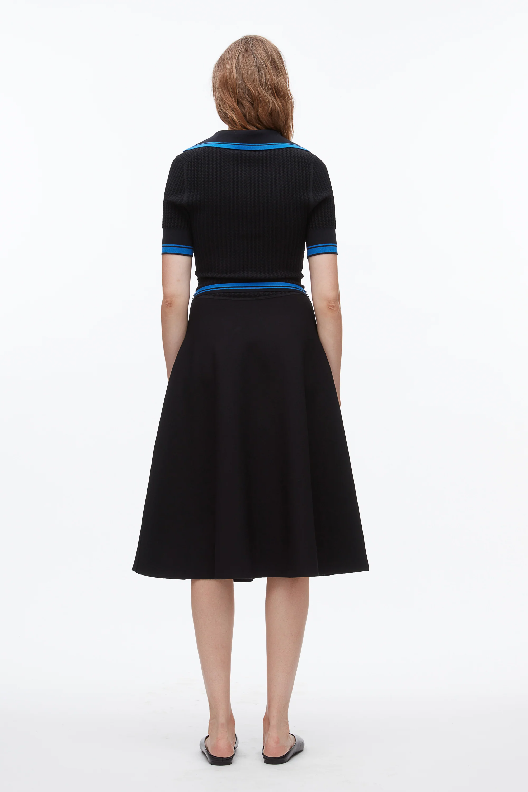 Textured Rib Polo Midi Dress - Image 10