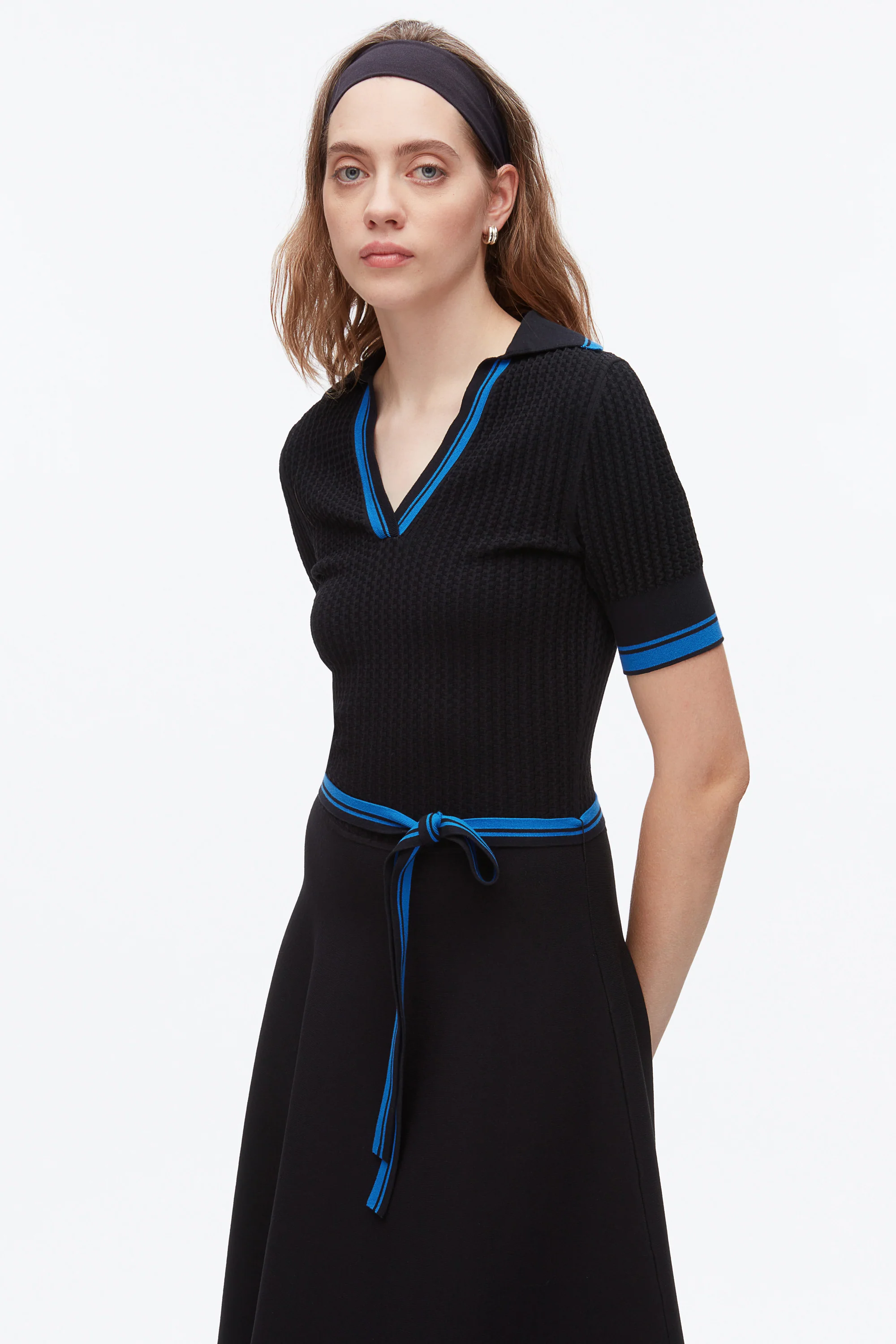 Textured Rib Polo Midi Dress - Image 11