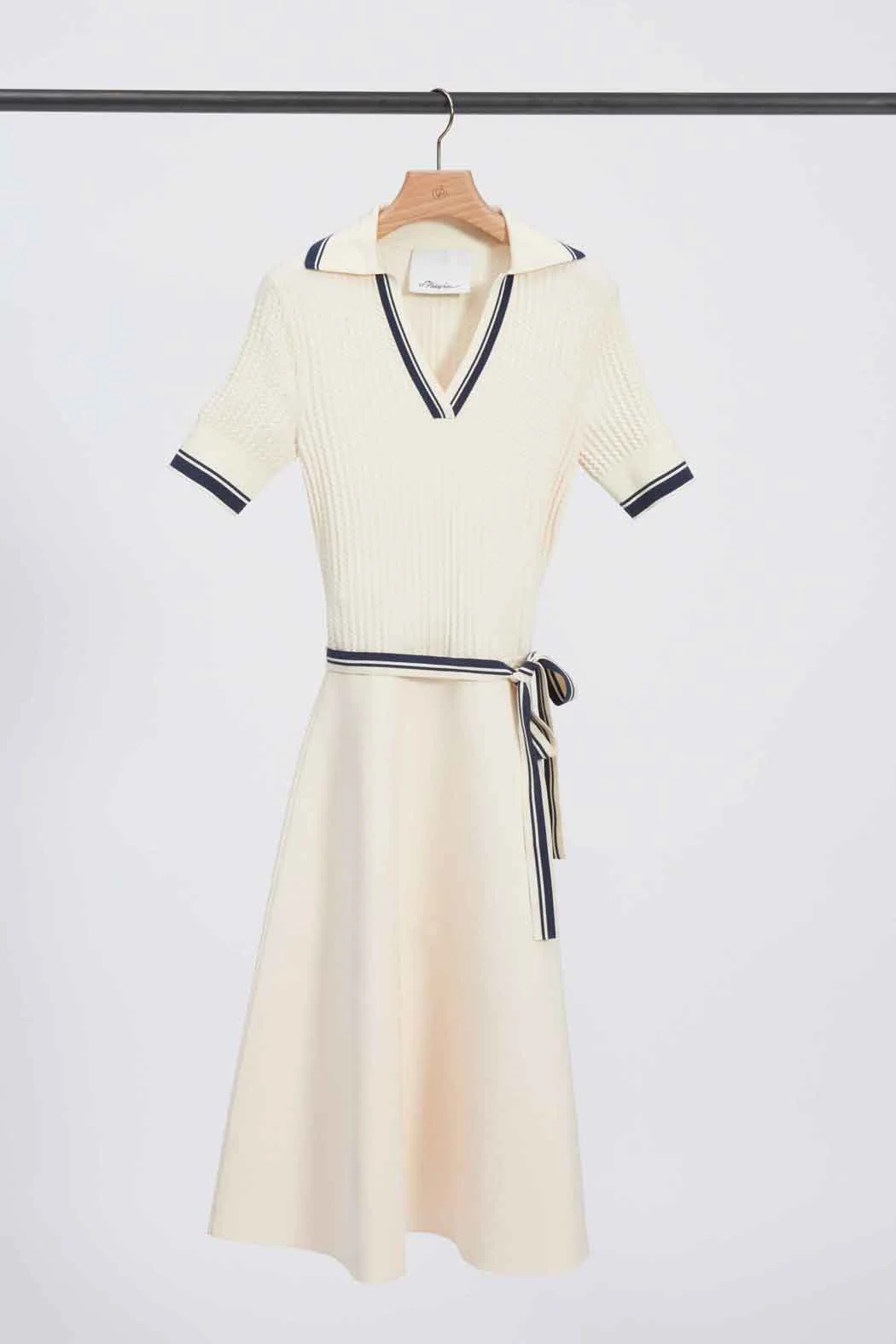 Textured Rib Polo Midi Dress - Image 6