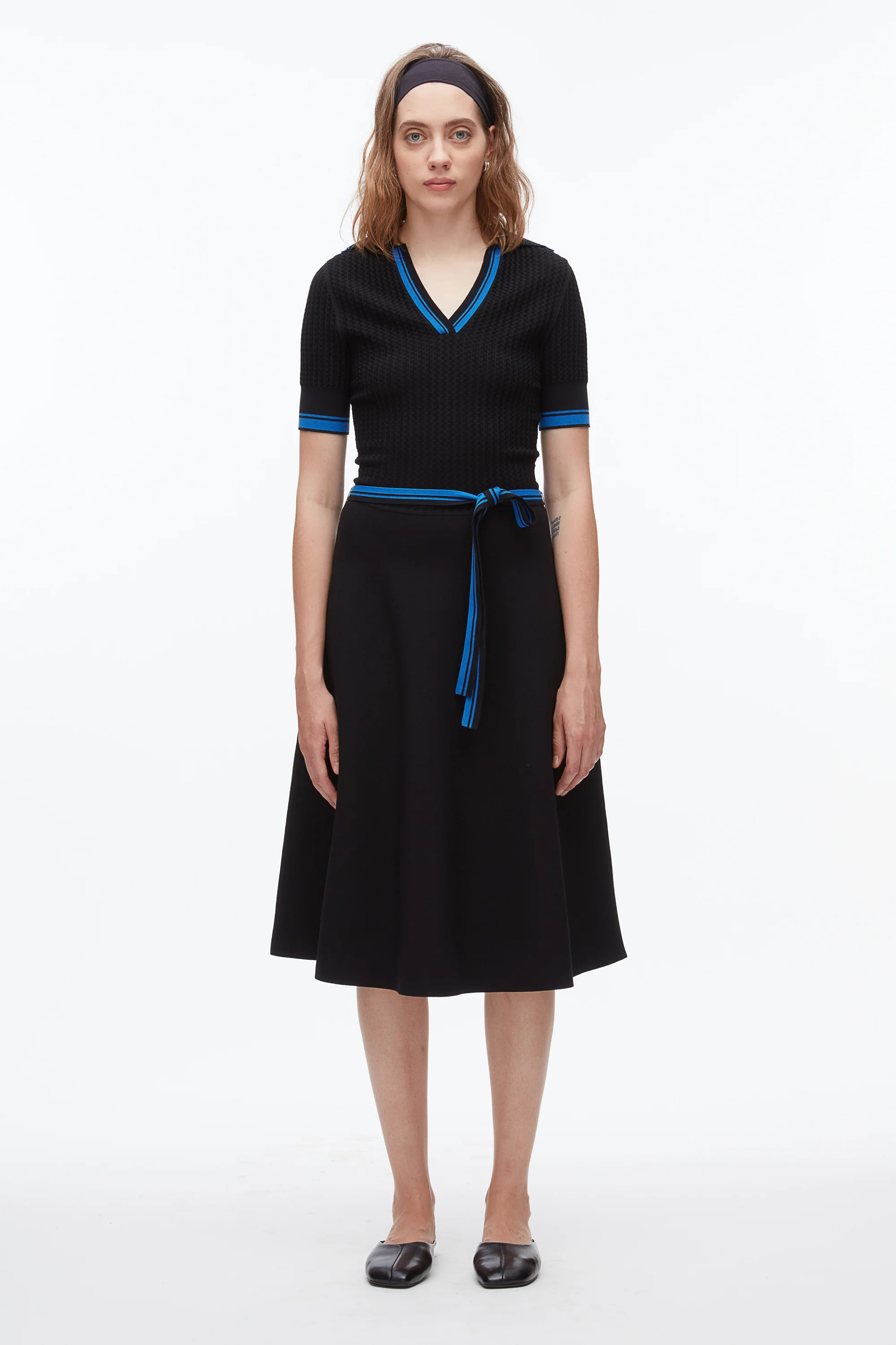 Textured Rib Polo Midi Dress - Image 8