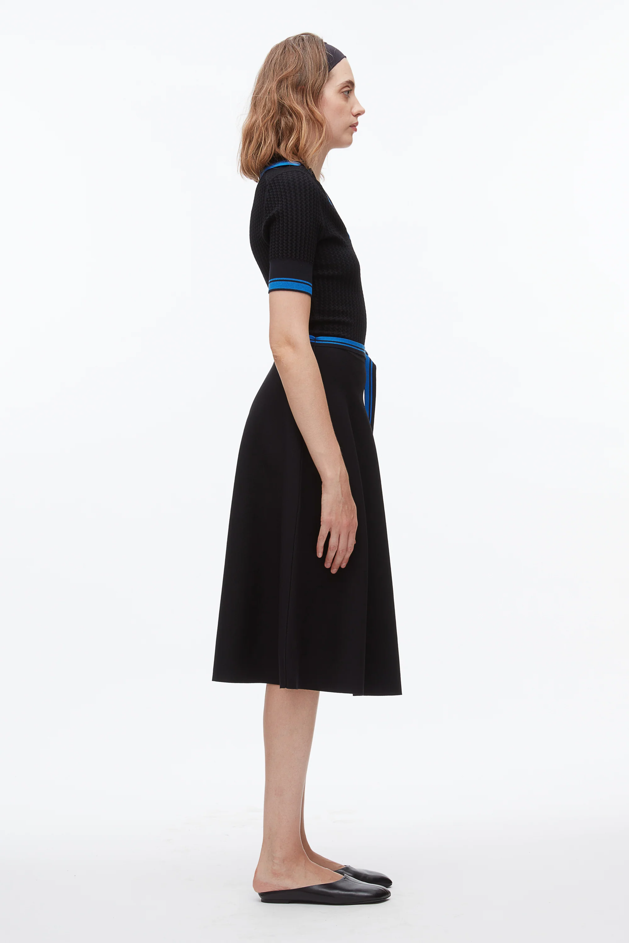 Textured Rib Polo Midi Dress - Image 9
