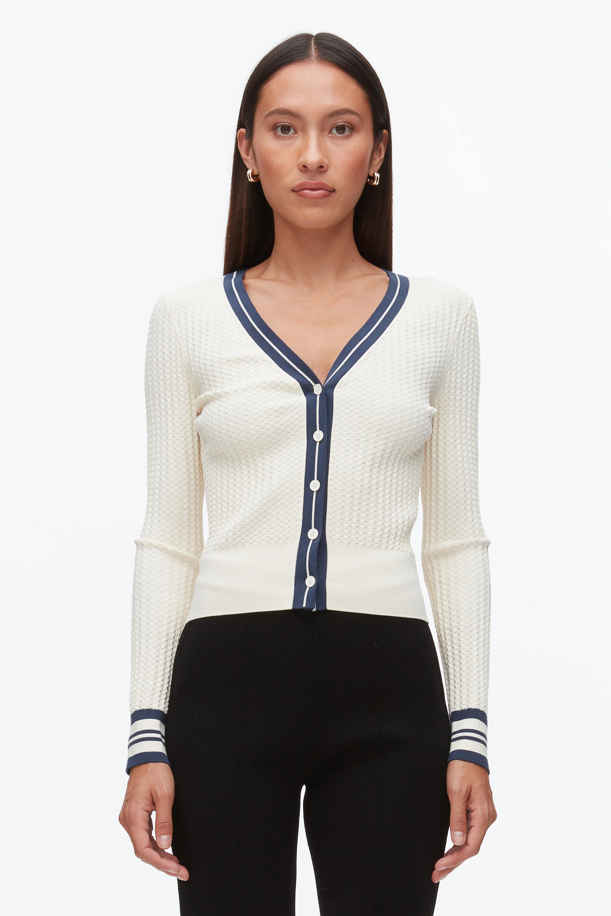 Textured Rib Cardigan - Image 3