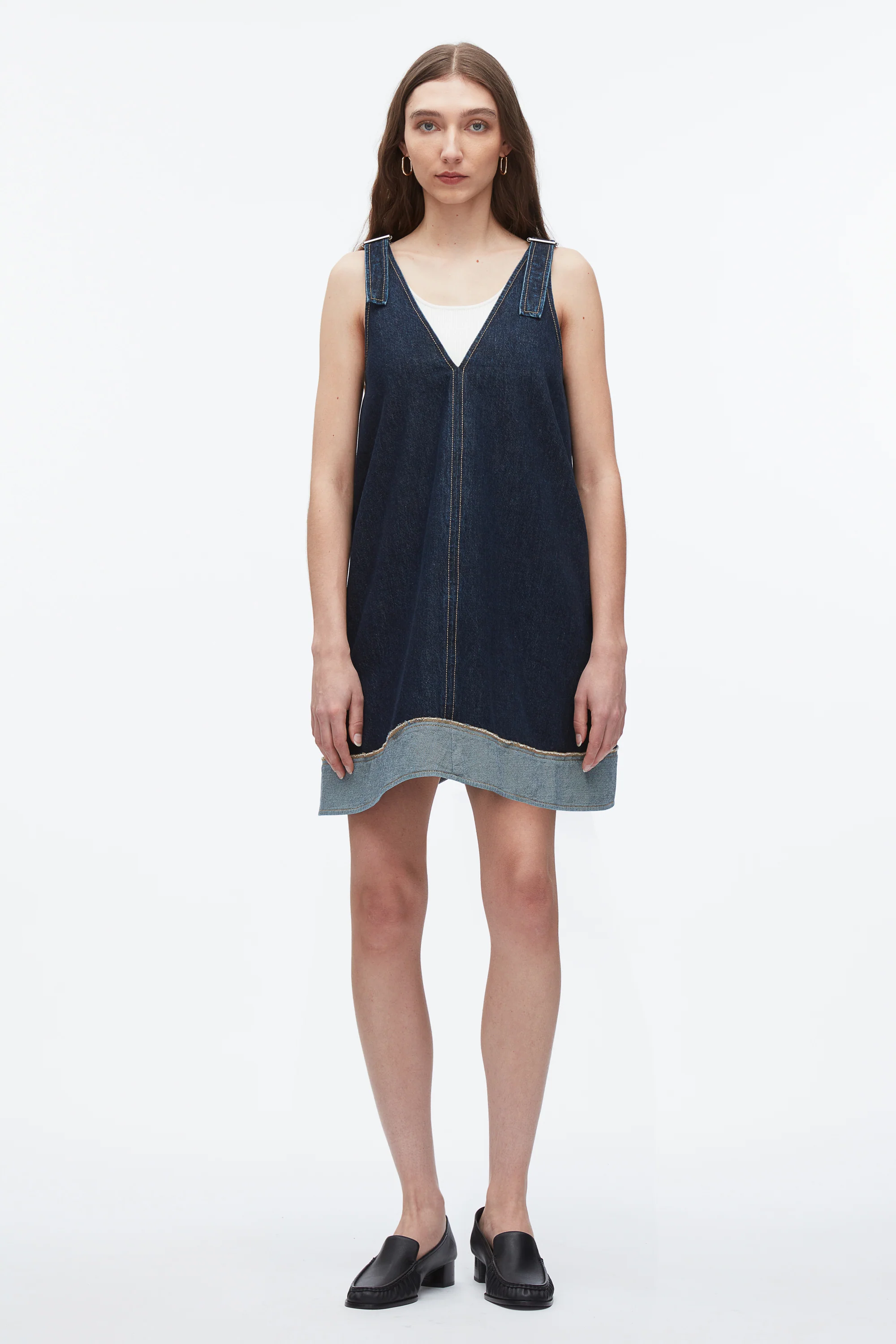 Denim Trapeze Mini Dress