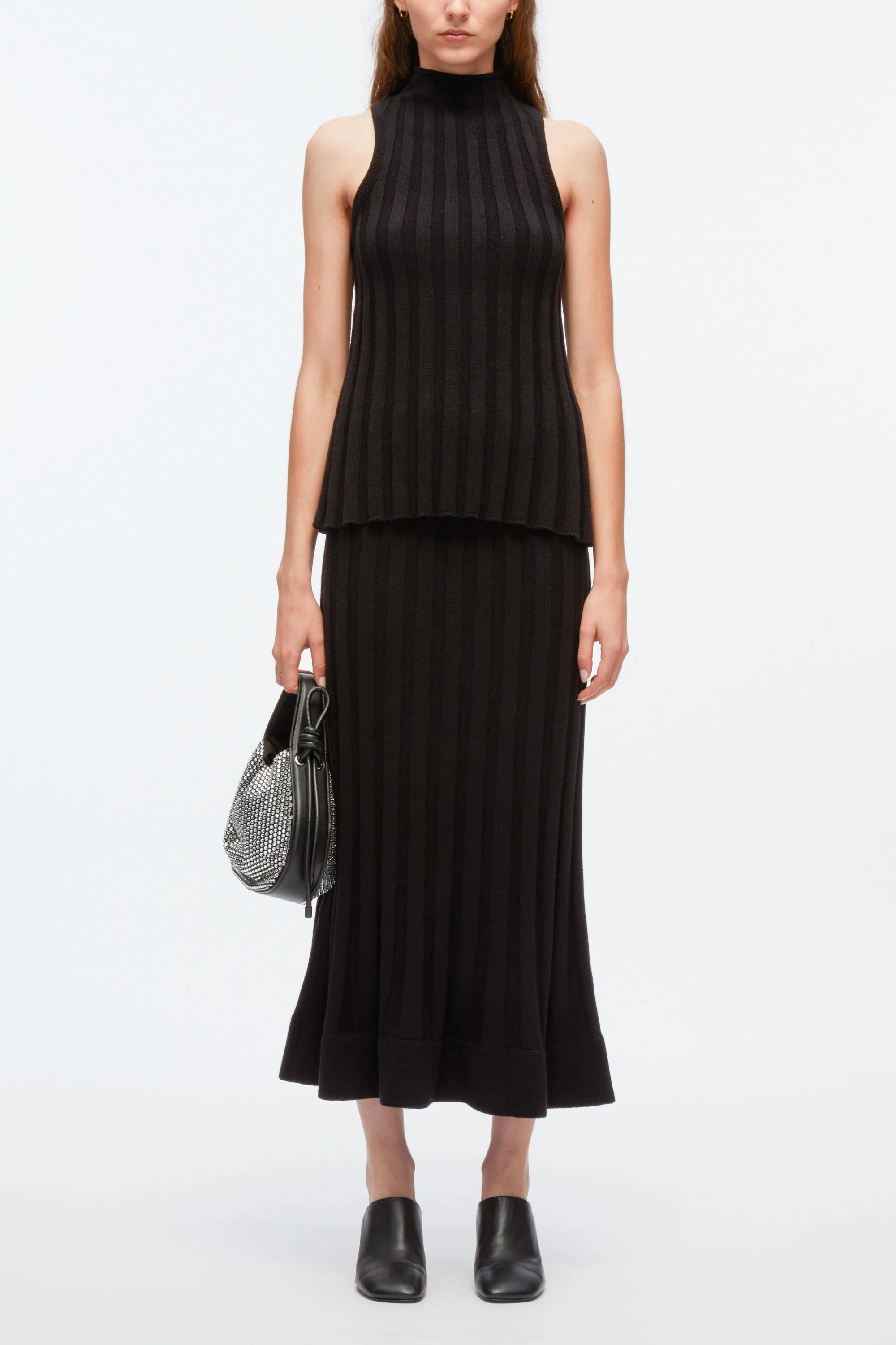 Traveling Rib Knit Mockneck Sleeveless Tank - Image 4