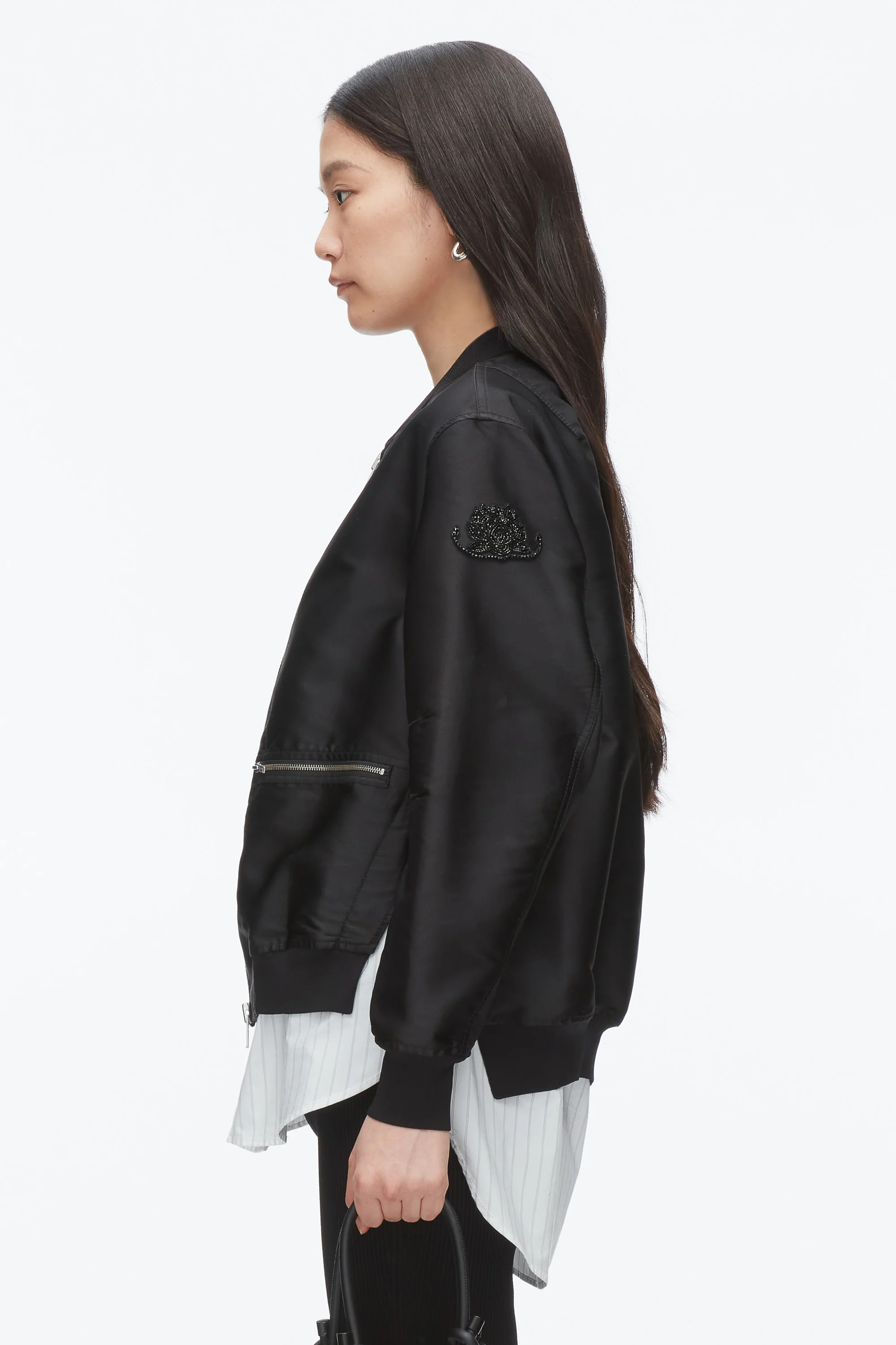 Blooming Lotus Layered Bomber Jacket - Image 3