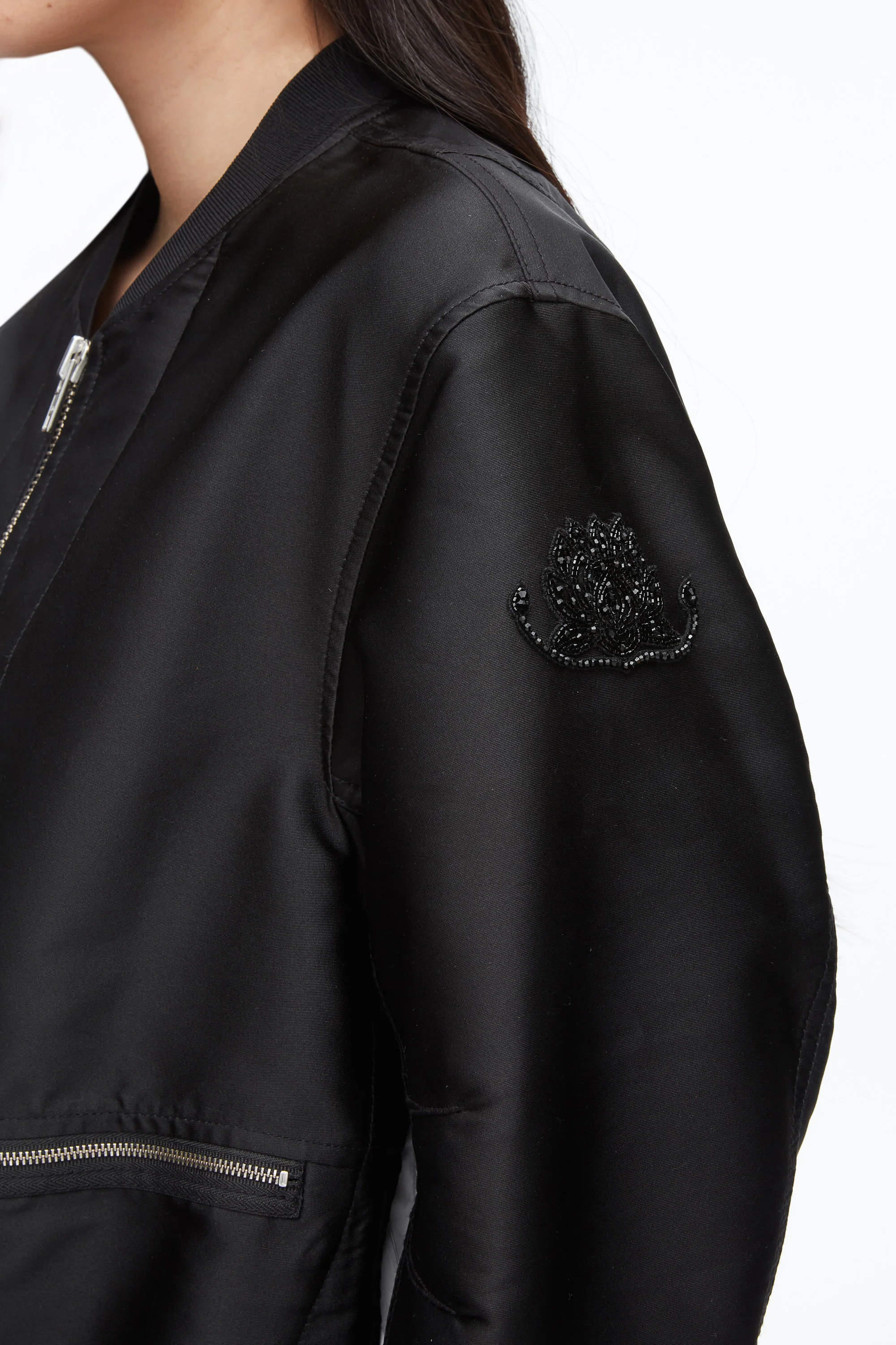 Blooming Lotus Layered Bomber Jacket - Image 6