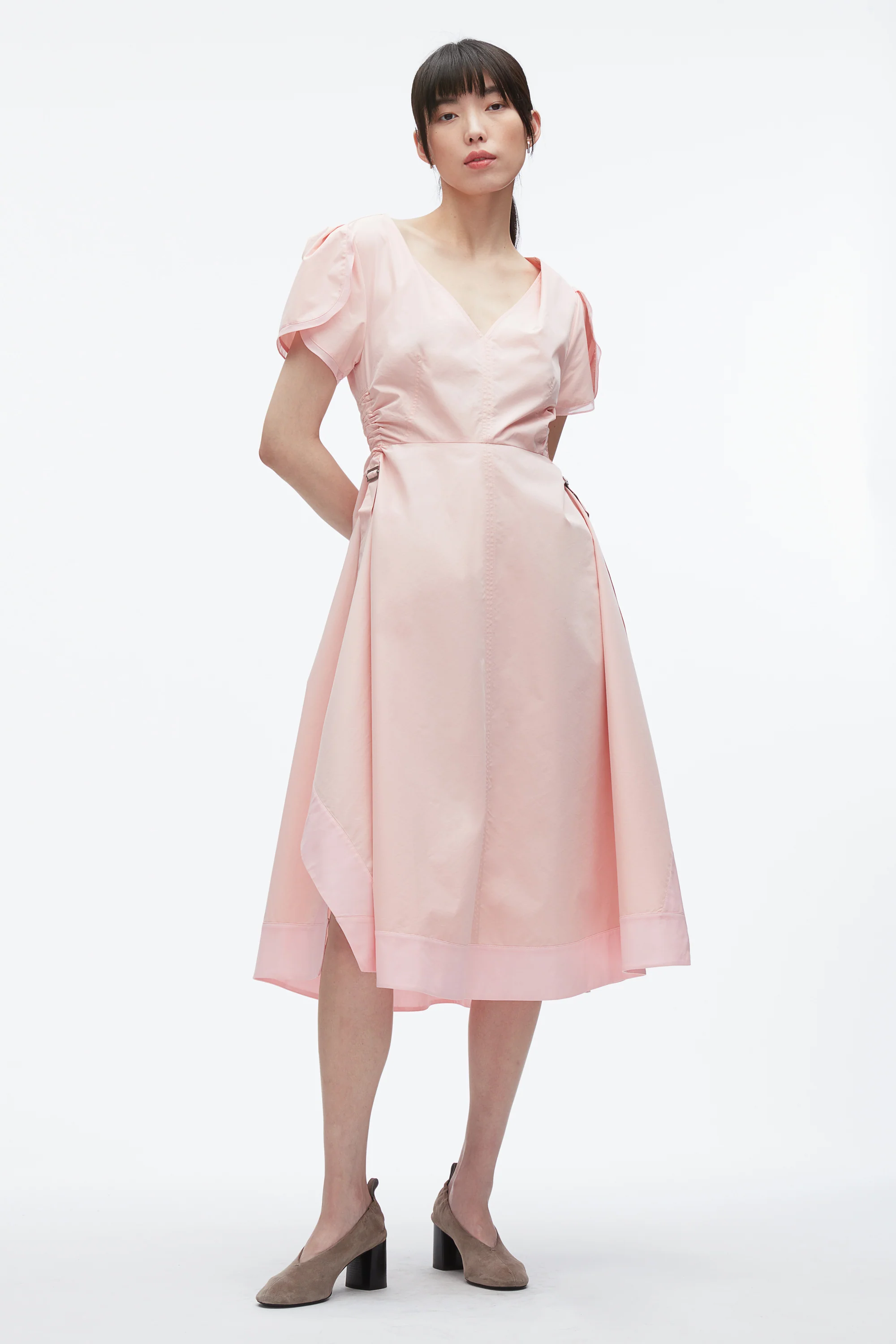 Tulip Sleeve V-Neck Dress - Image 10