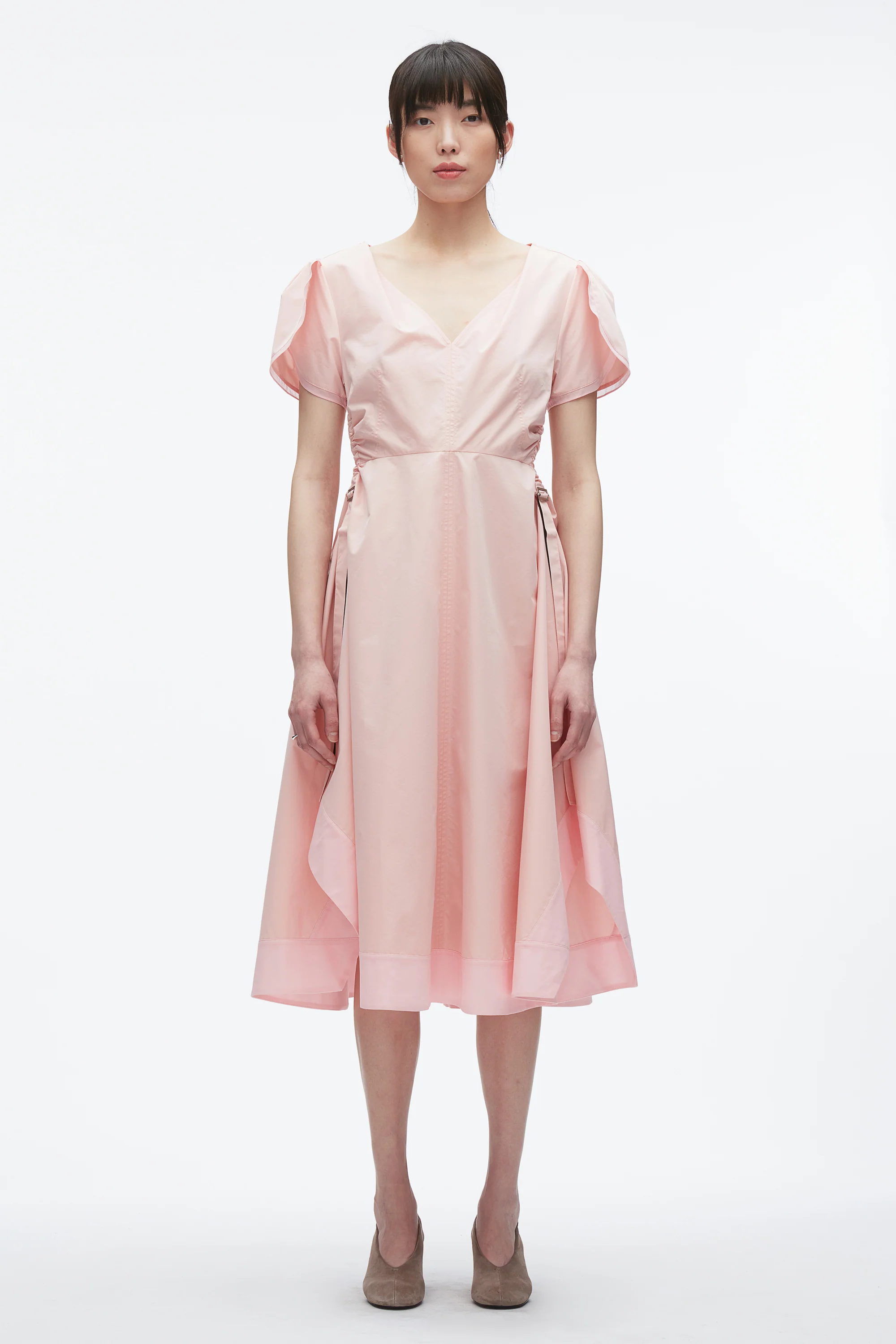 Tulip Sleeve V-Neck Dress - Image 11