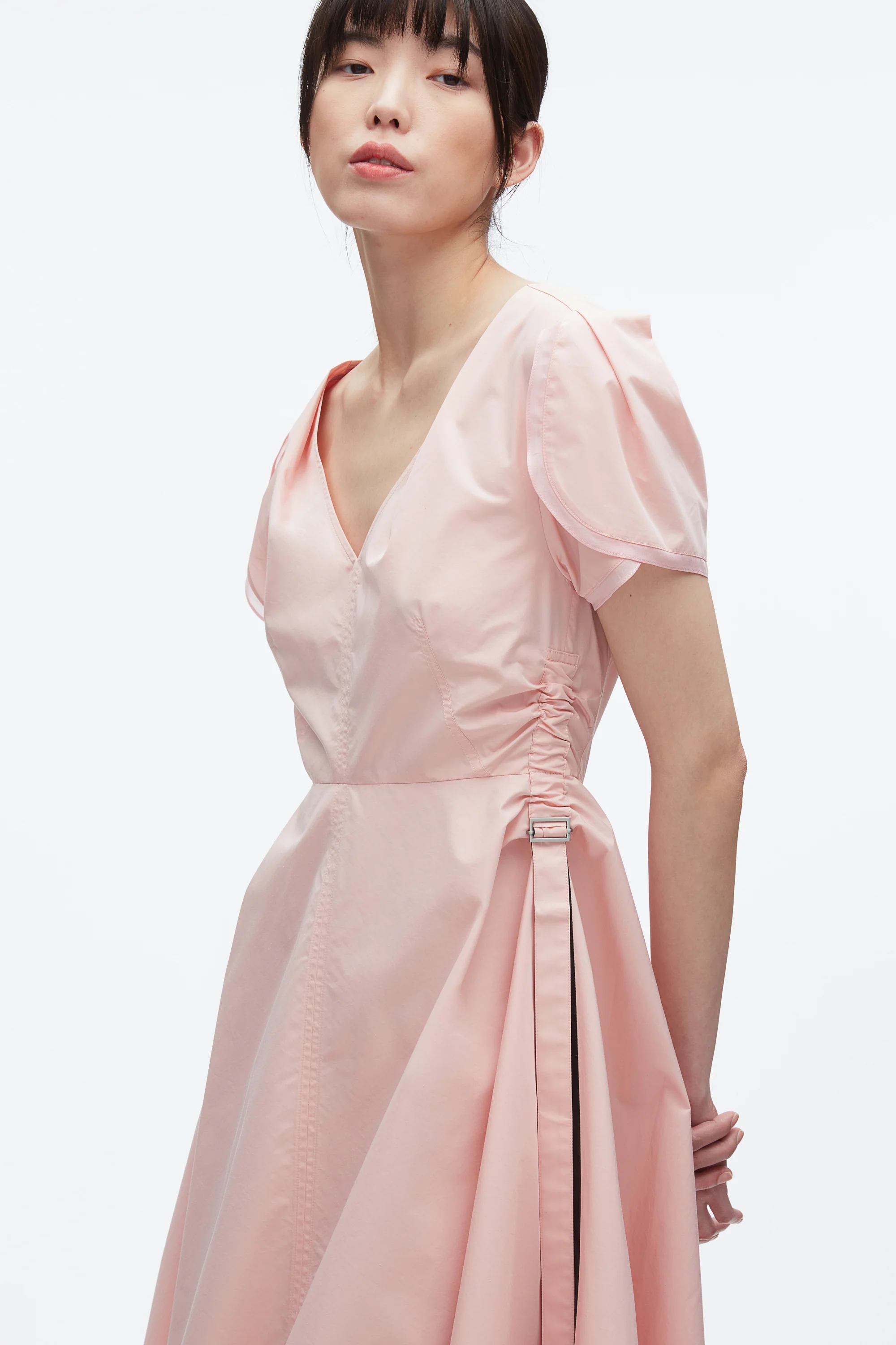 Tulip Sleeve V-Neck Dress - Image 14