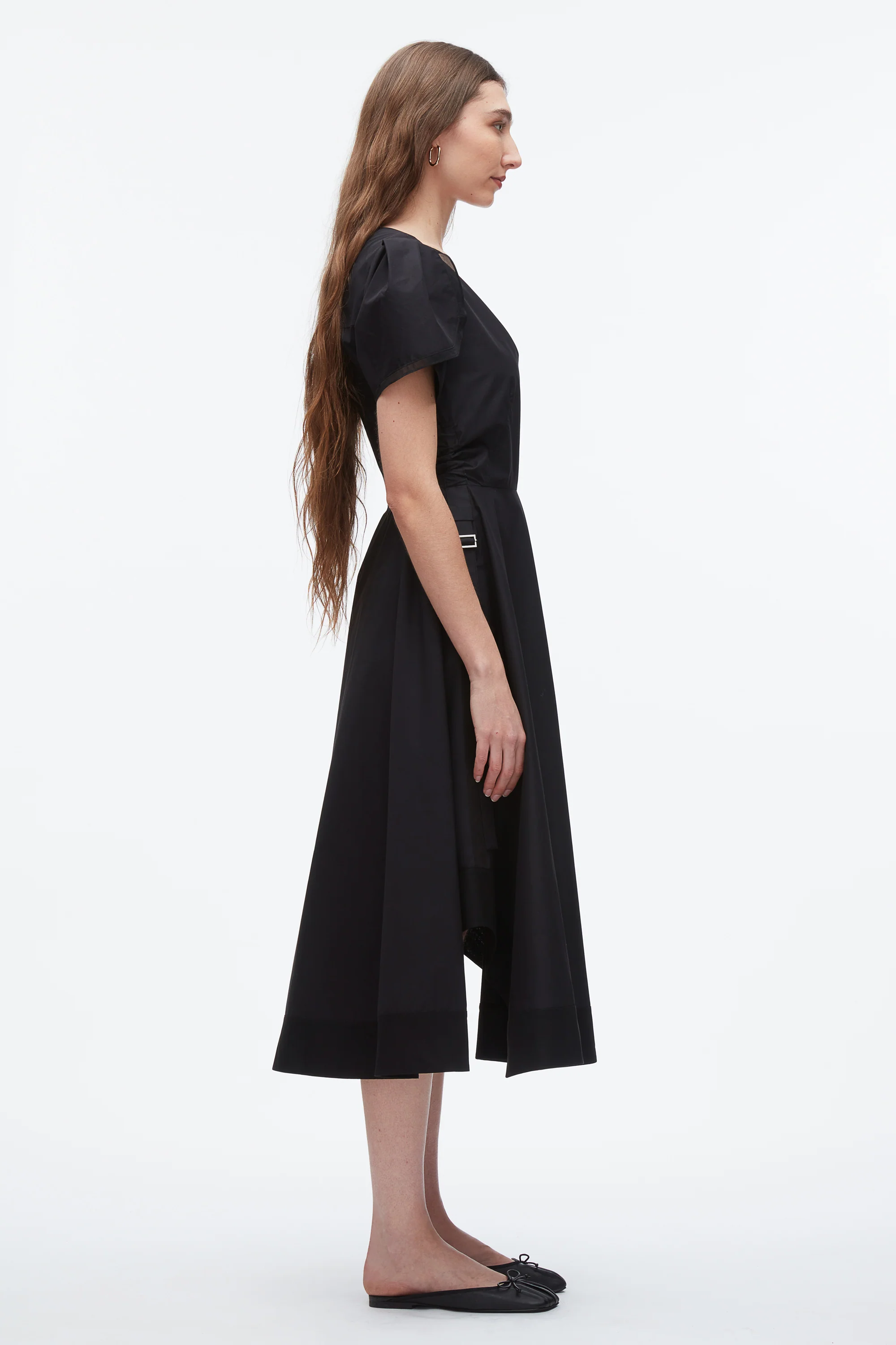 Tulip Sleeve V-Neck Dress - Image 2