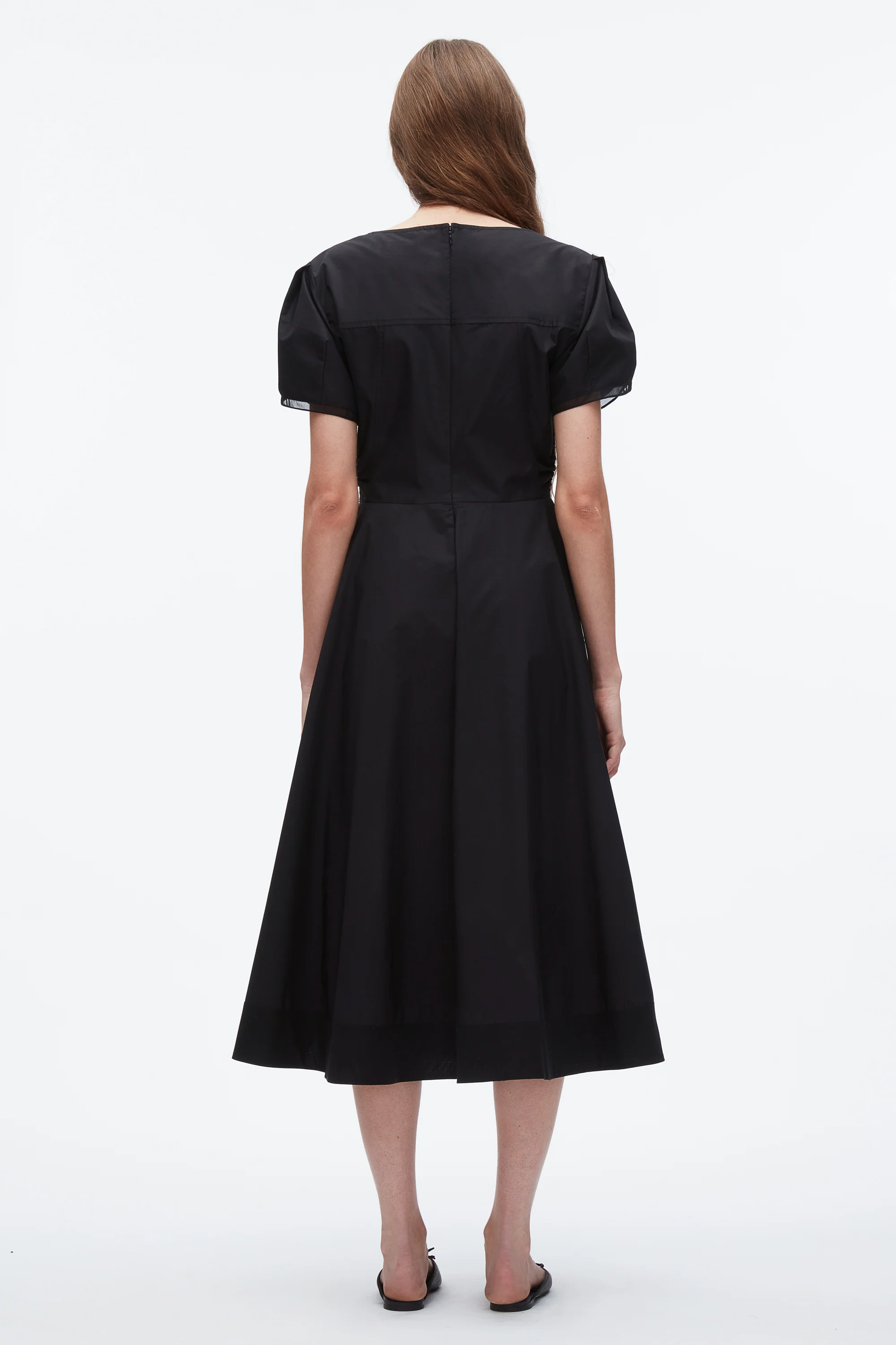 Tulip Sleeve V-Neck Dress - Image 3