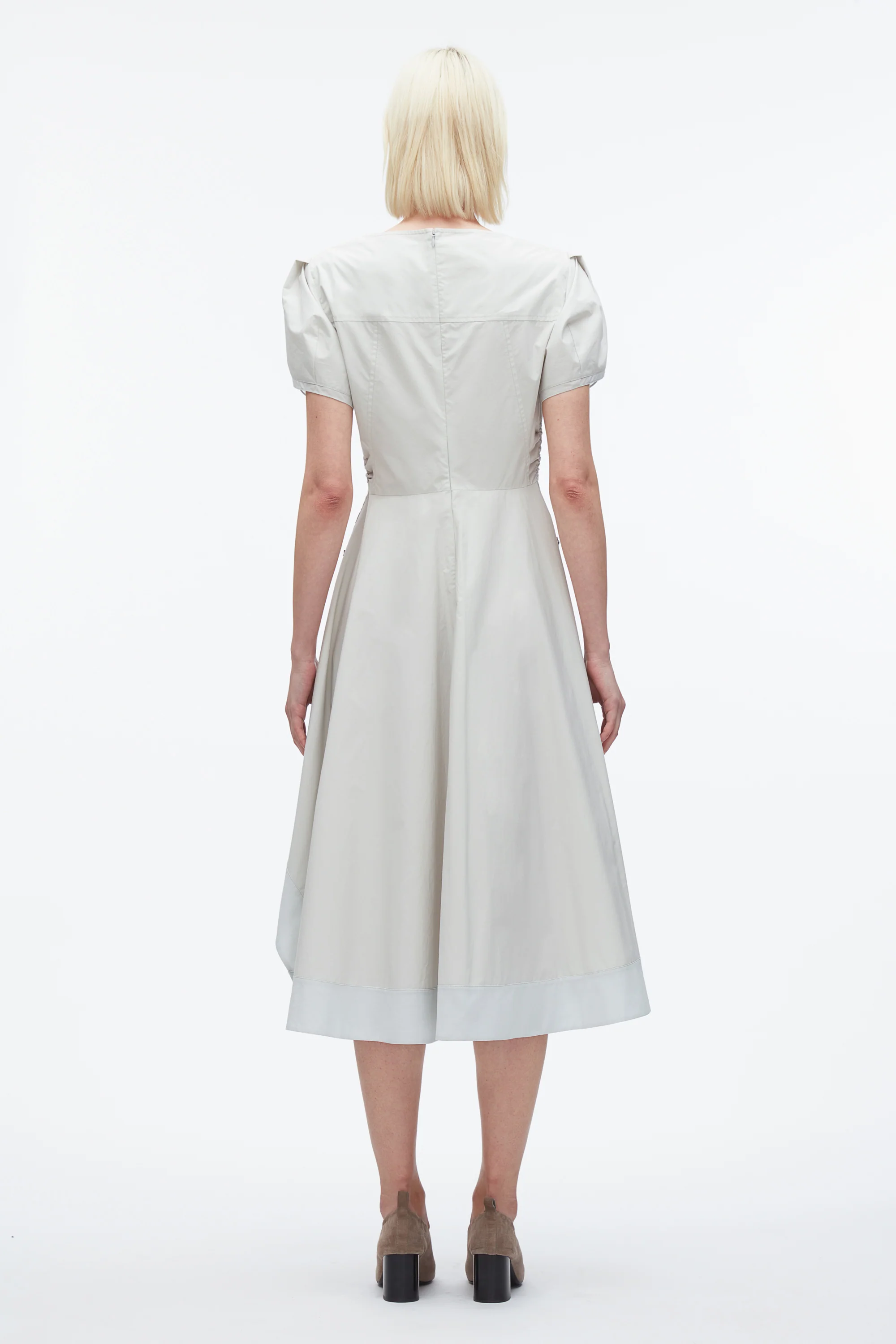 Tulip Sleeve V-Neck Dress - Image 8