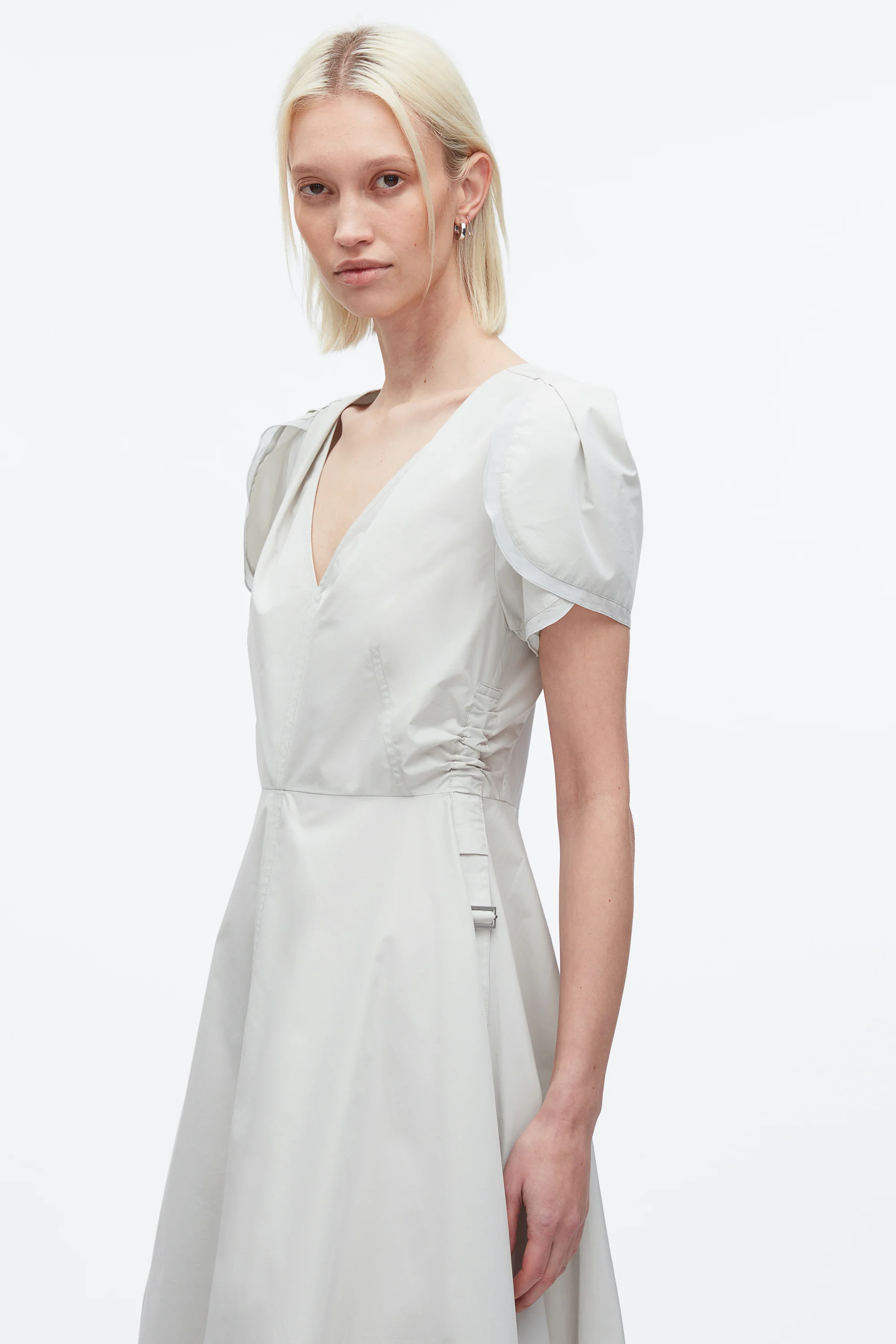 Tulip Sleeve V-Neck Dress - Image 9