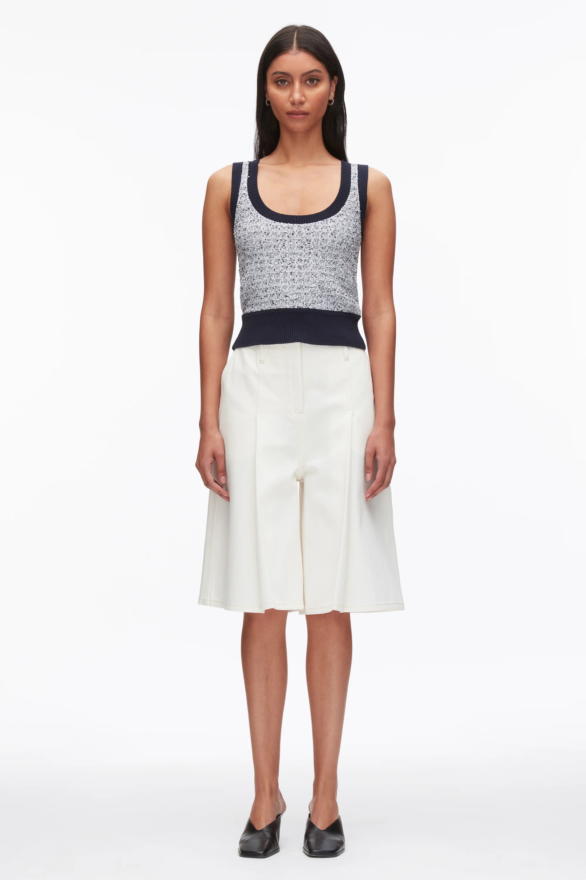 Tweed Boucle Scoop Neck Tank - Image 2