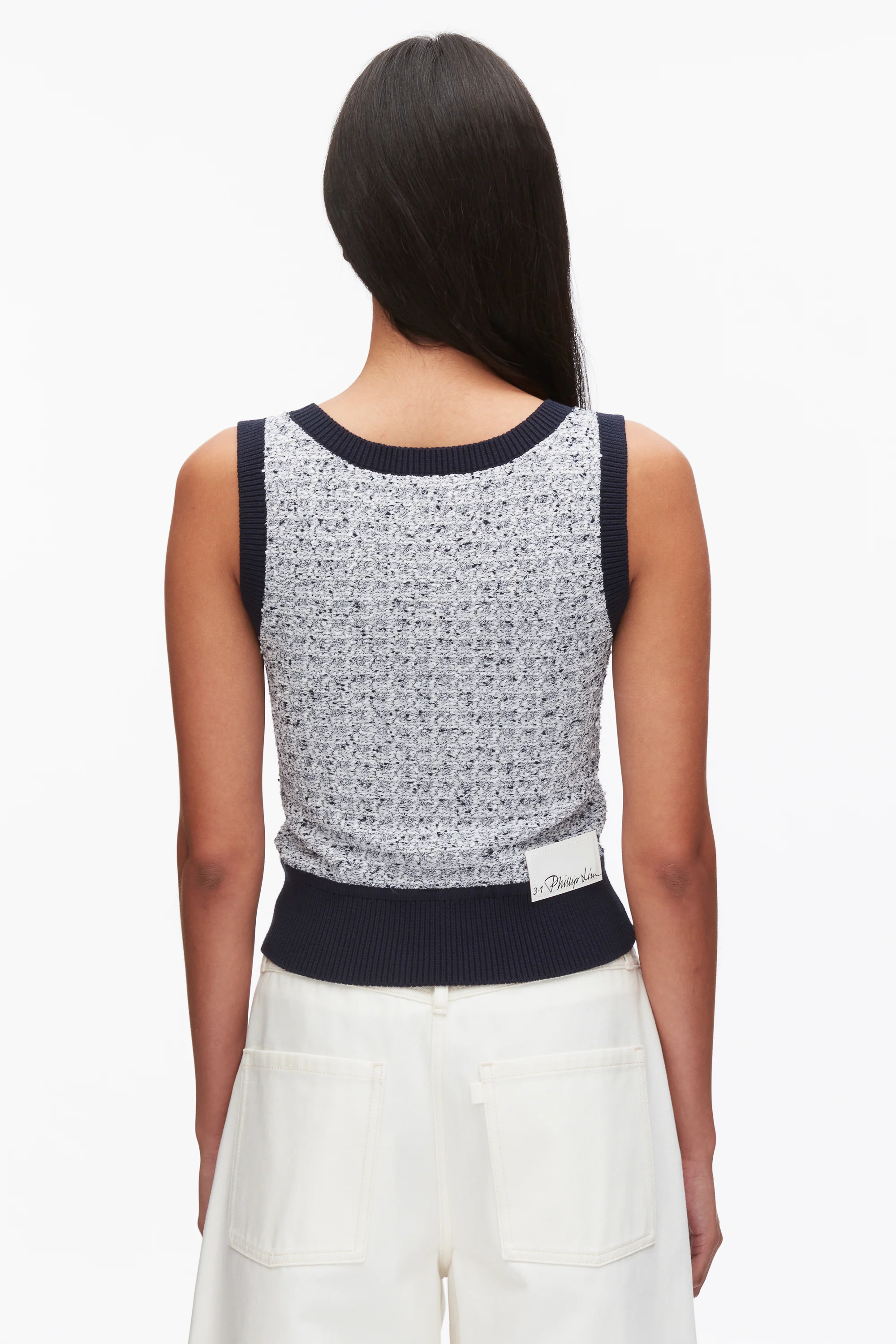 Tweed Boucle Scoop Neck Tank - Image 5