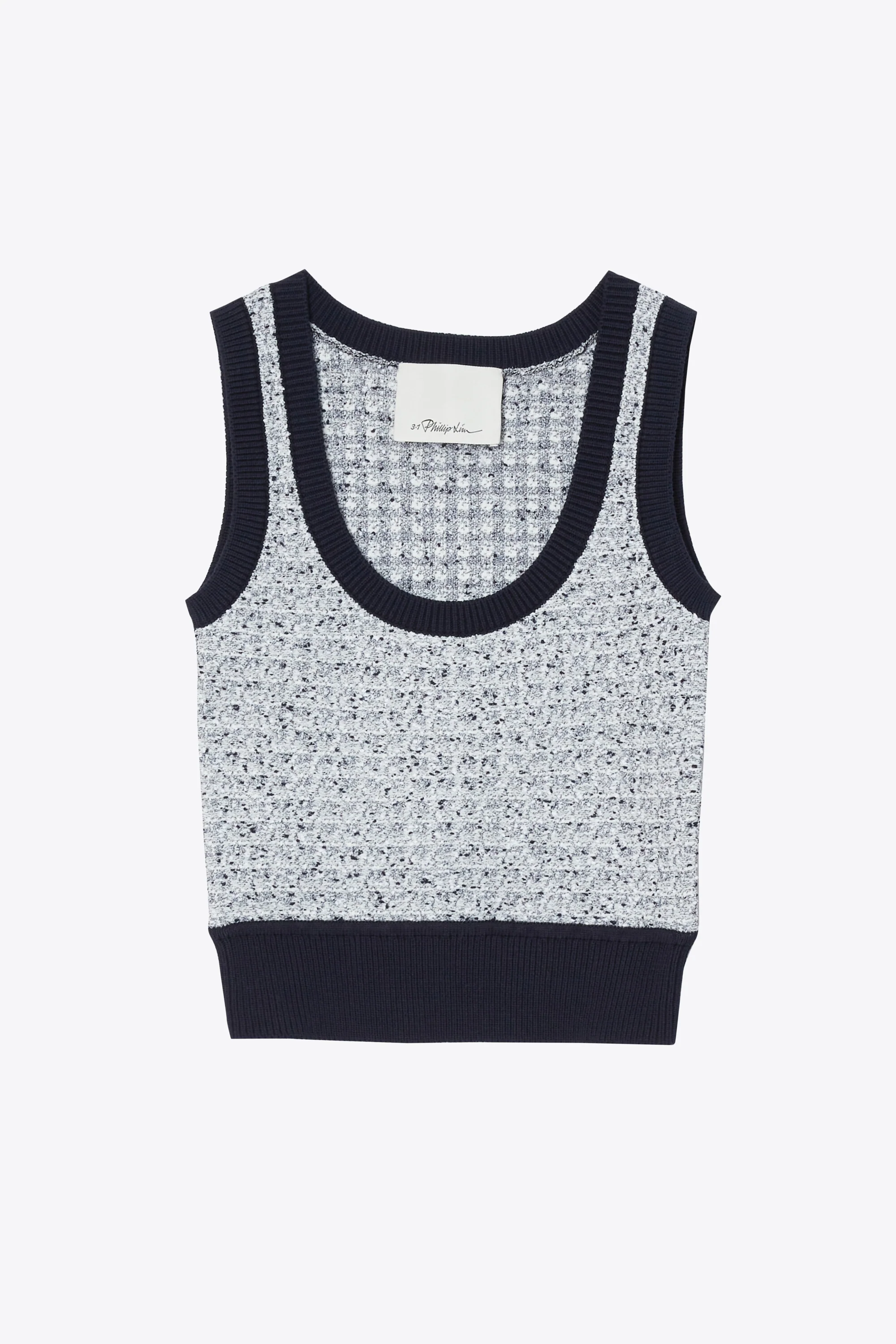Tweed Boucle Scoop Neck Tank - Image 7