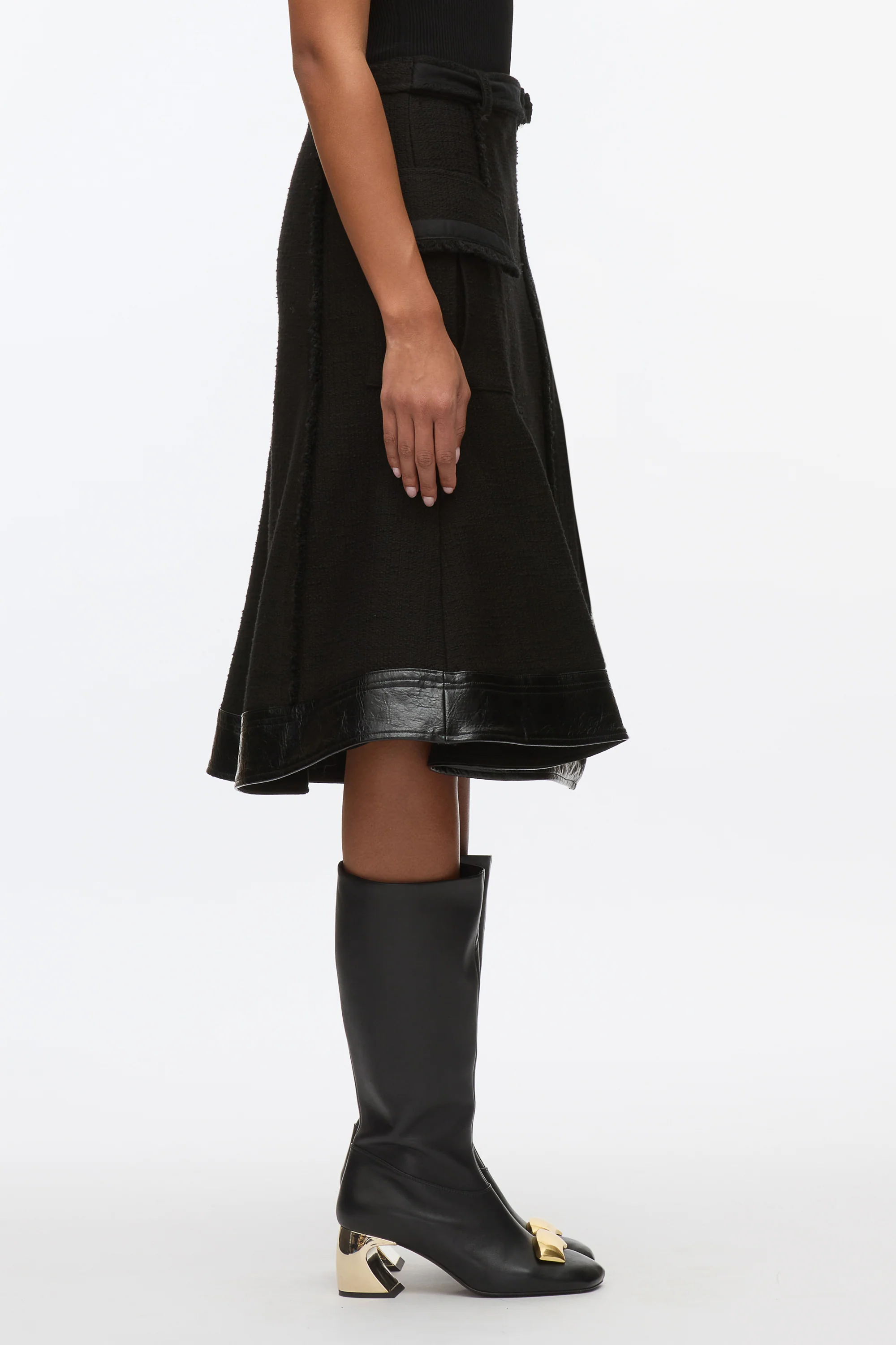 Flounce Hem Tweed Skirt - Image 10