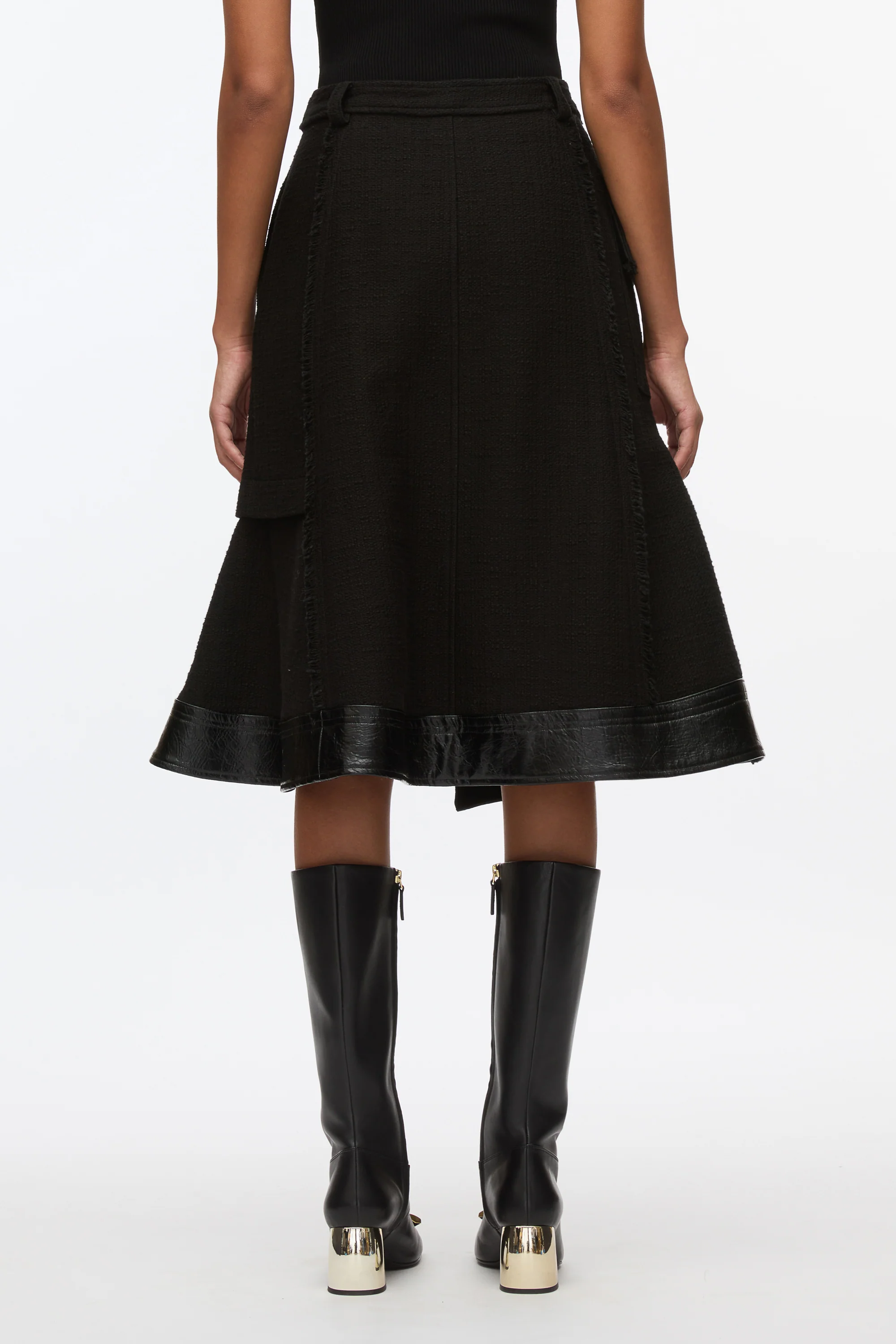 Flounce Hem Tweed Skirt - Image 11