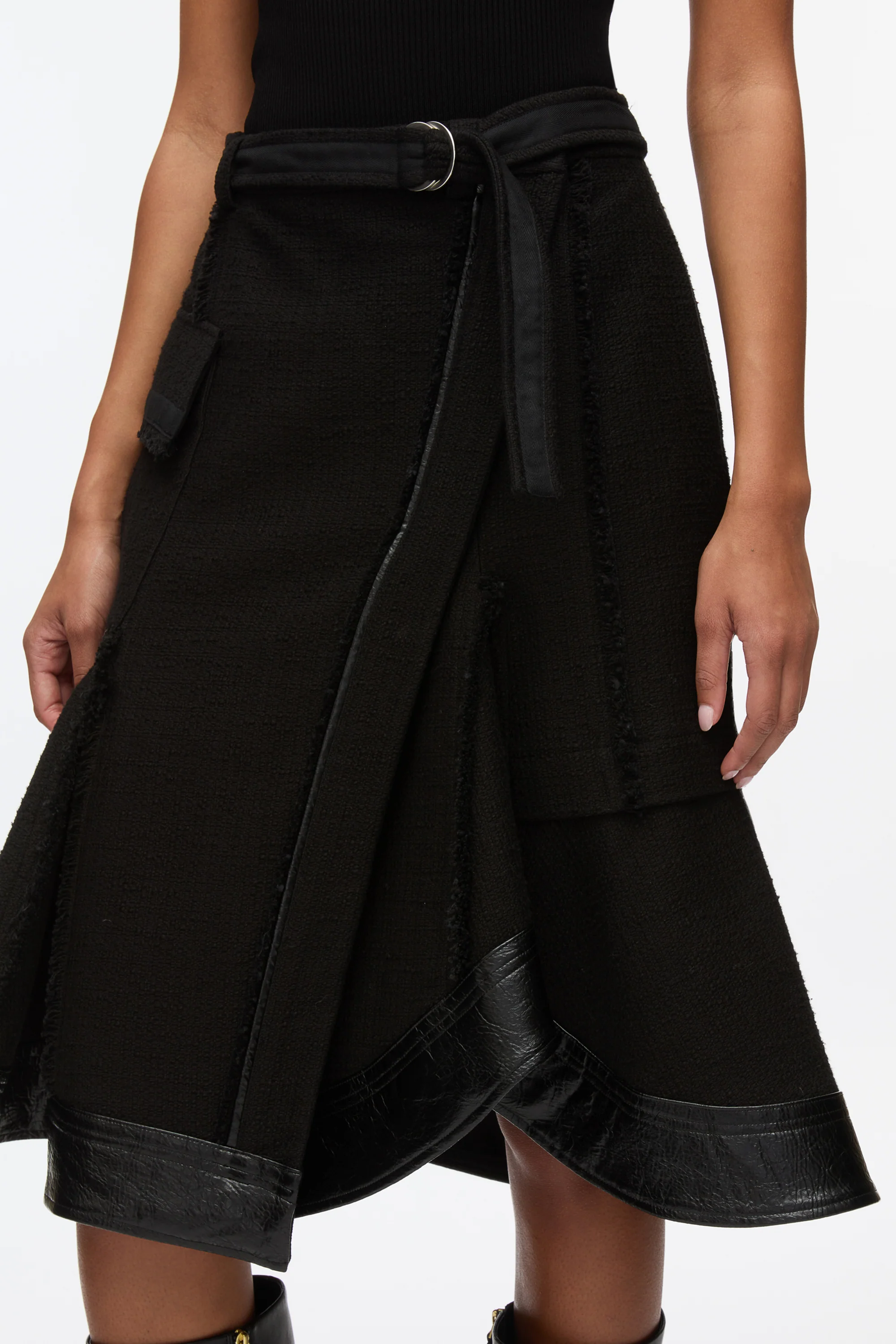 Flounce Hem Tweed Skirt - Image 12
