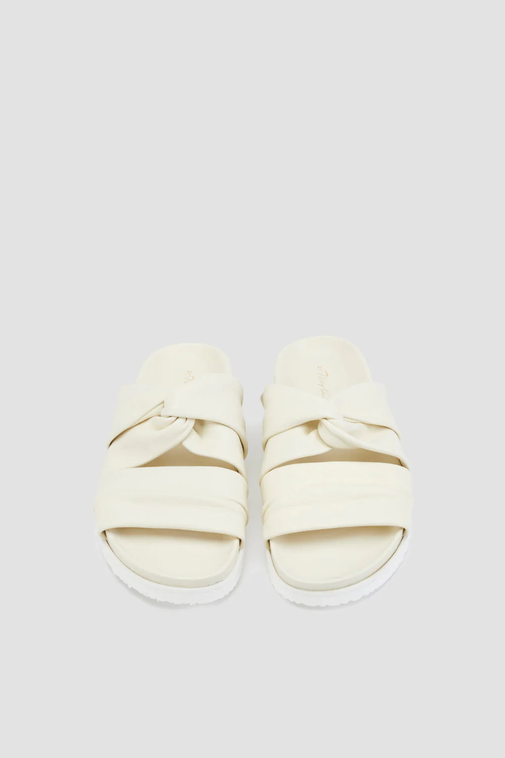 Twist-Detail Leather Slides - Image 4