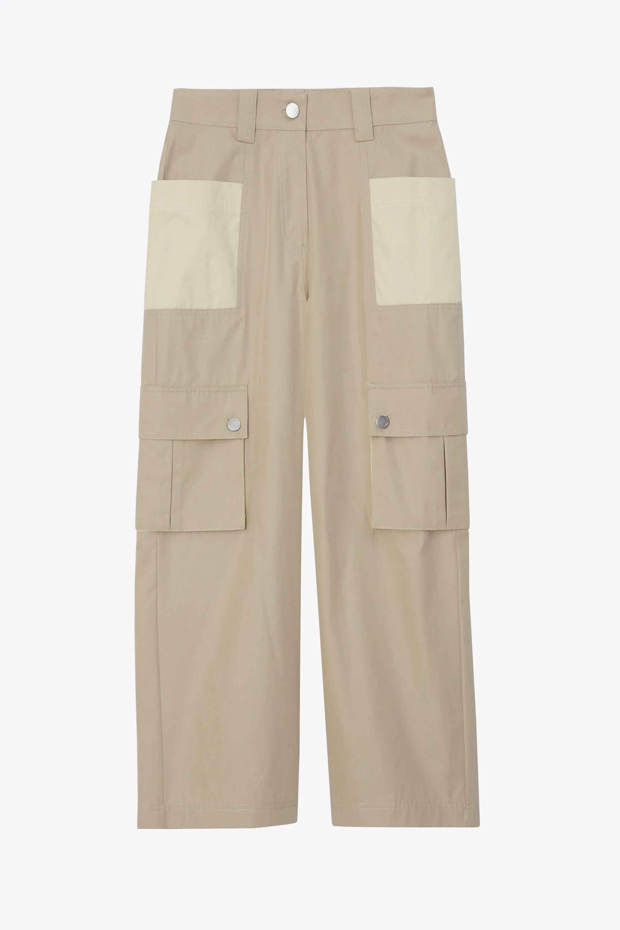 Two-Toned Cropped Cargo Pants - Image 8